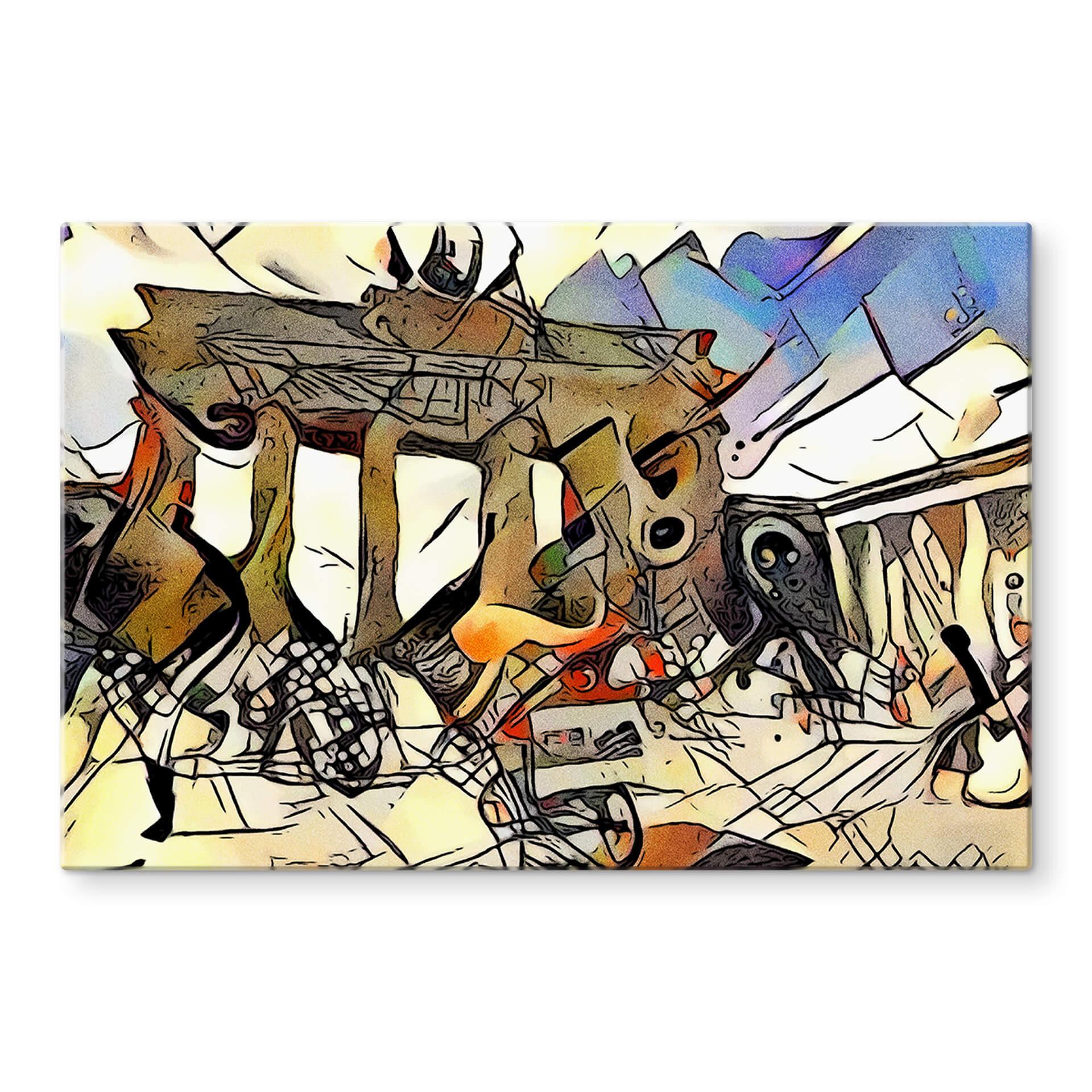 Tableau sur verre Zamart - La rencontre de Kandinsky et de Berlin Brandebourg