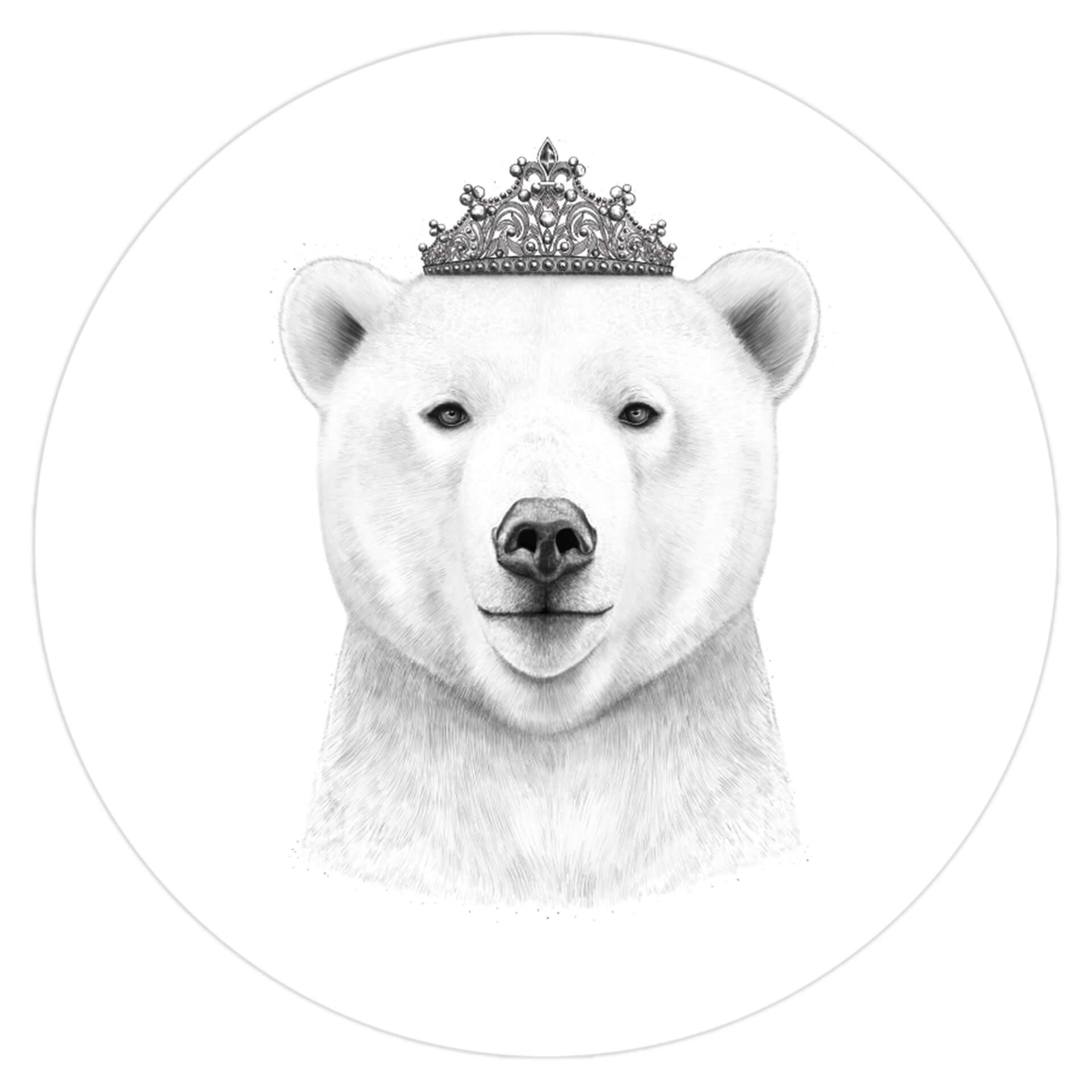 Adesivo murale Korenkova - Queen Bear - tondo