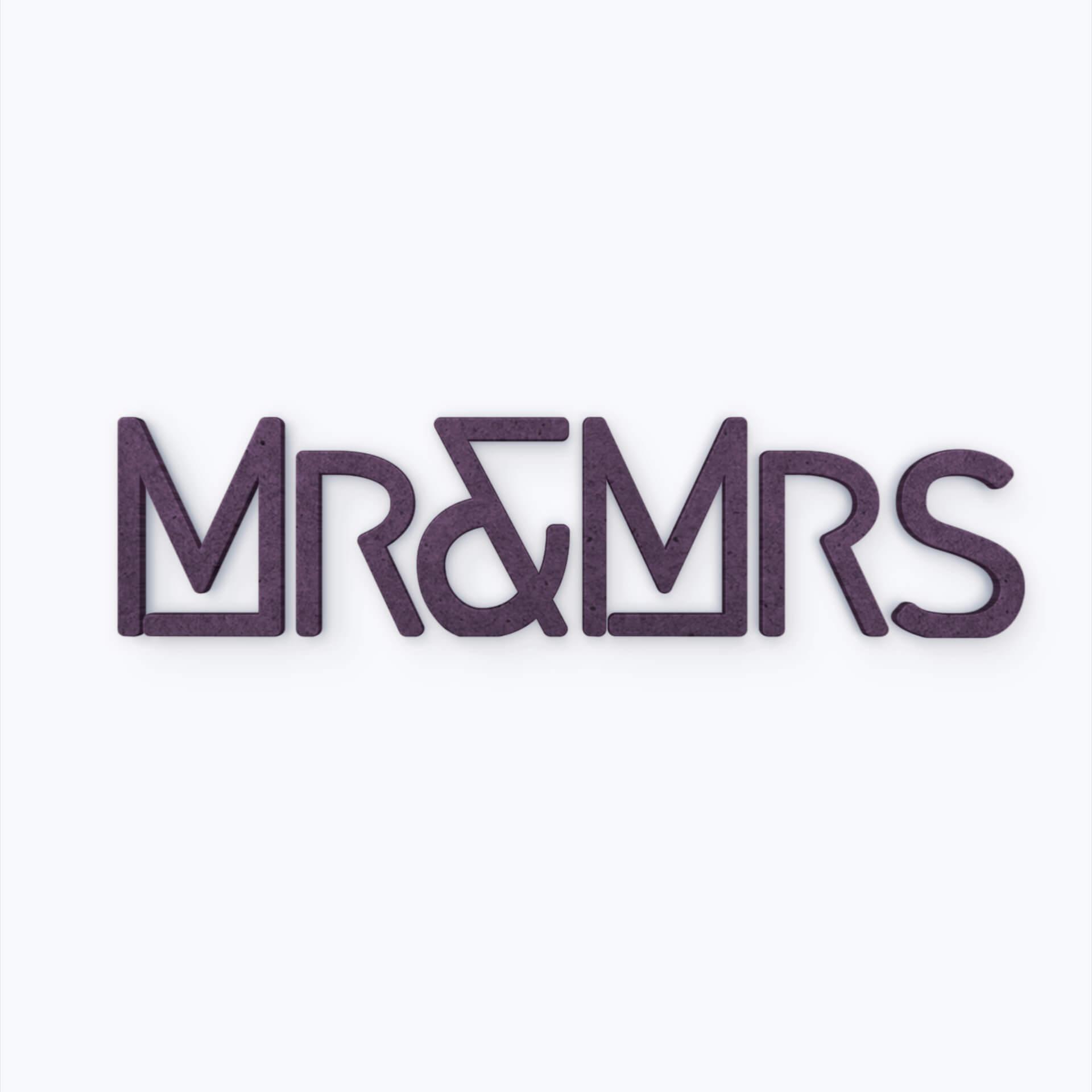 MDF-Lettters Mr&Mrs Modern