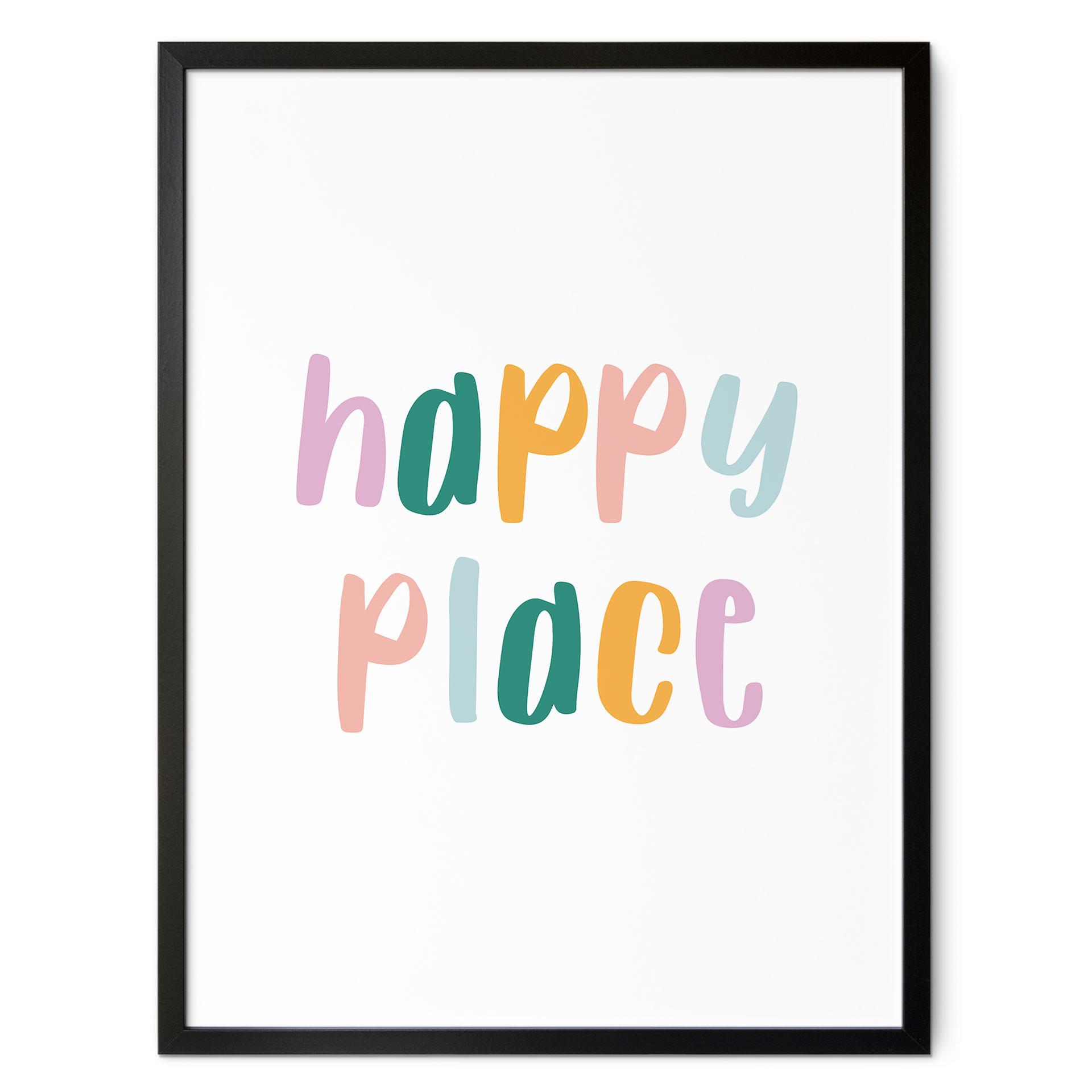 Póster de refranes - Lugar feliz