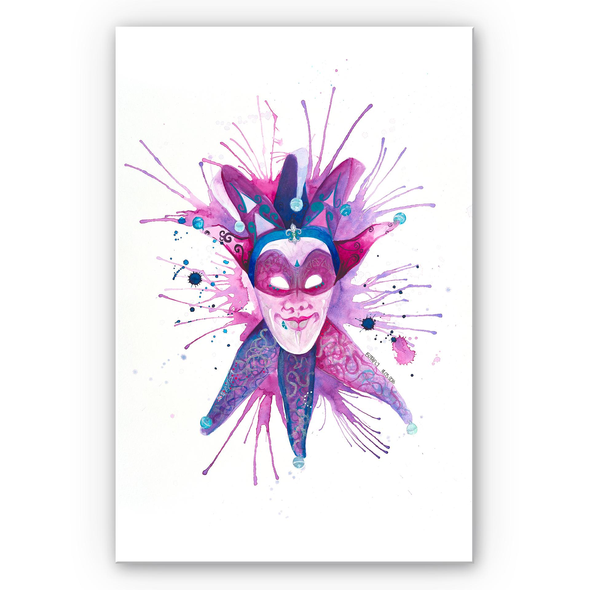 Wandbild Buttafly - Mardi Gras Mask