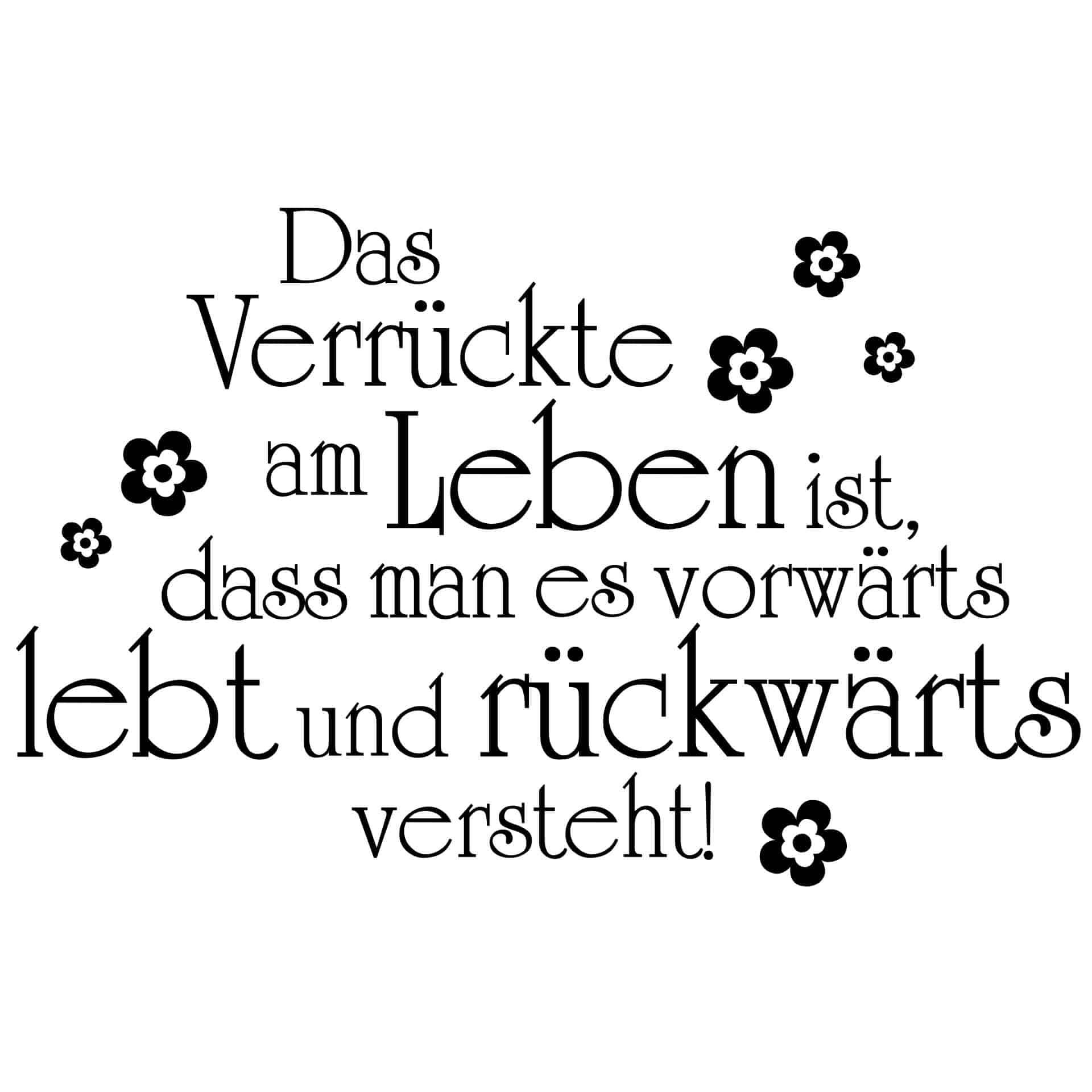 Wandtattoo Das Verrückte am Leben...