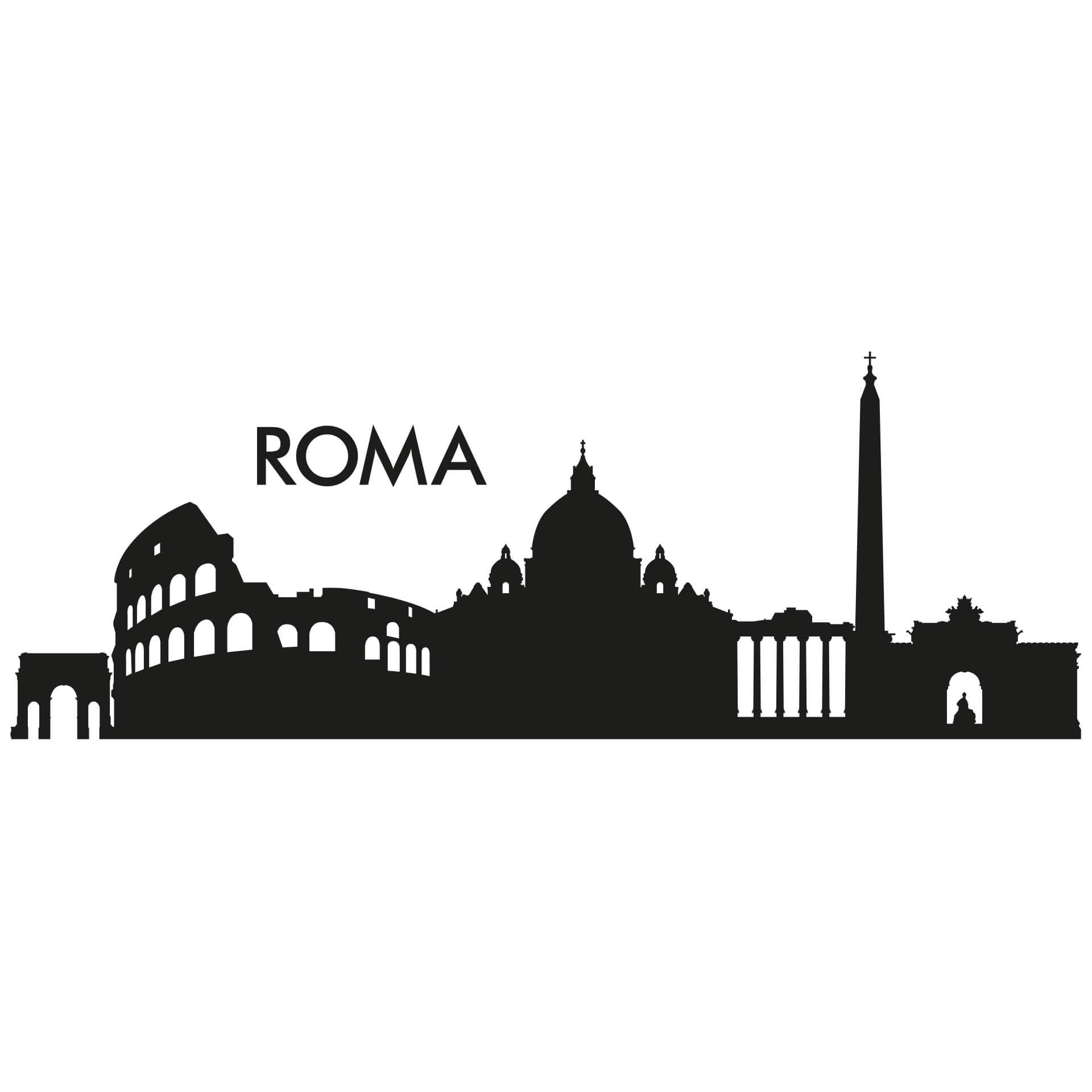 Adesivo murale Profilo di Roma 2