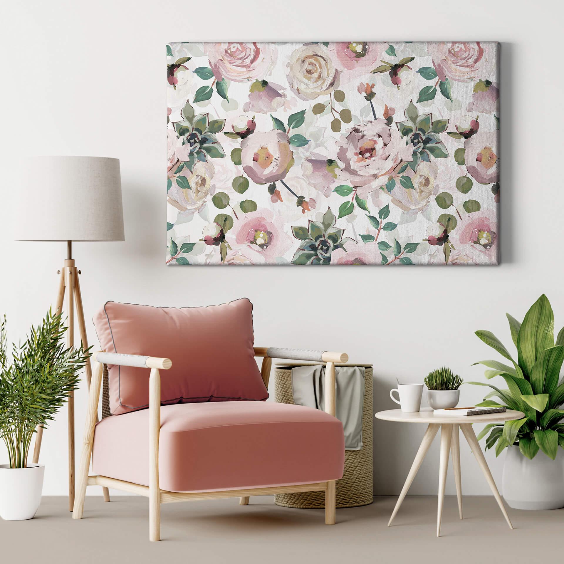 Obraz na płótnie UN Designs - Kwiaty w stylu malarskim