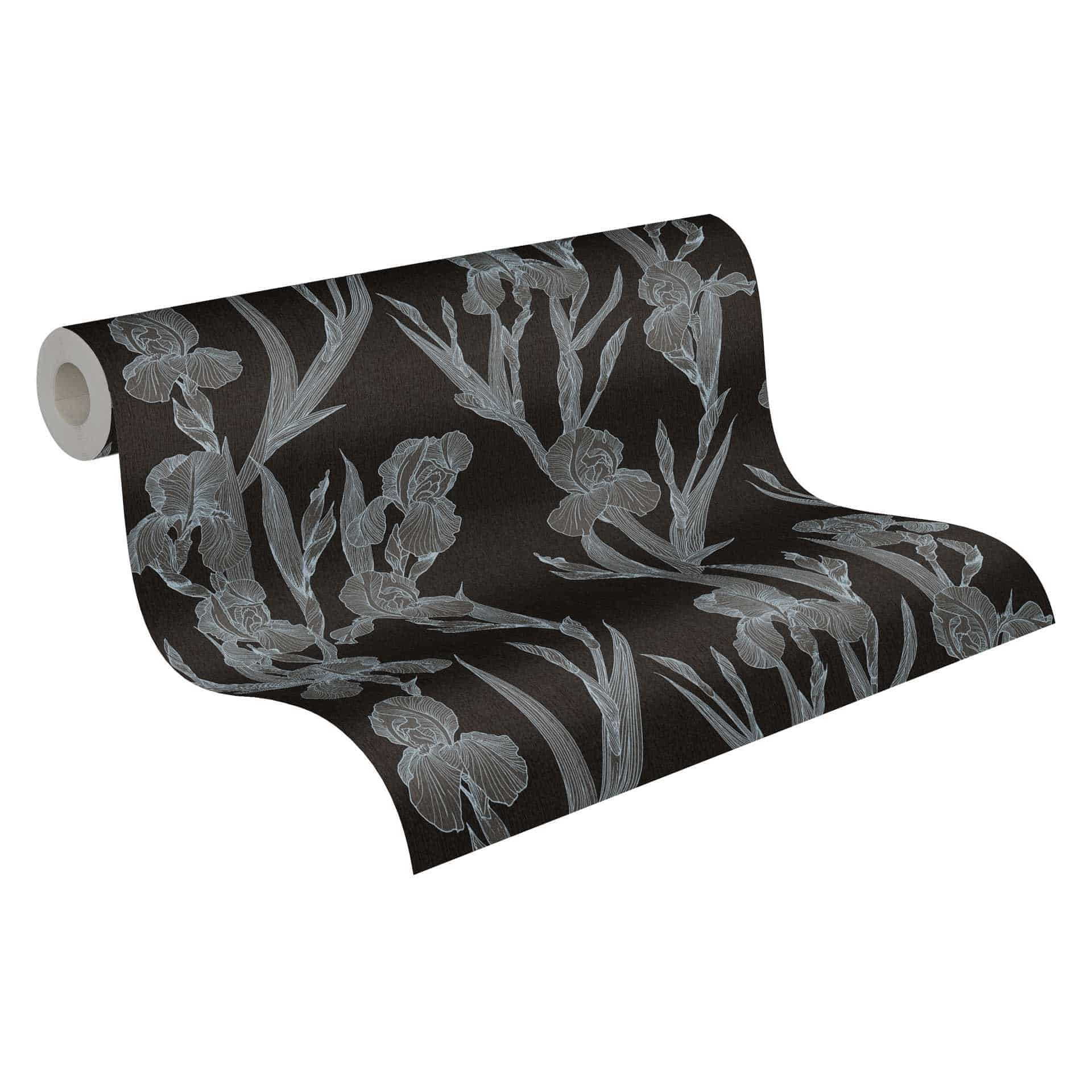 Daniel Hechter Papier peint floral Noir, Gris, Blanc