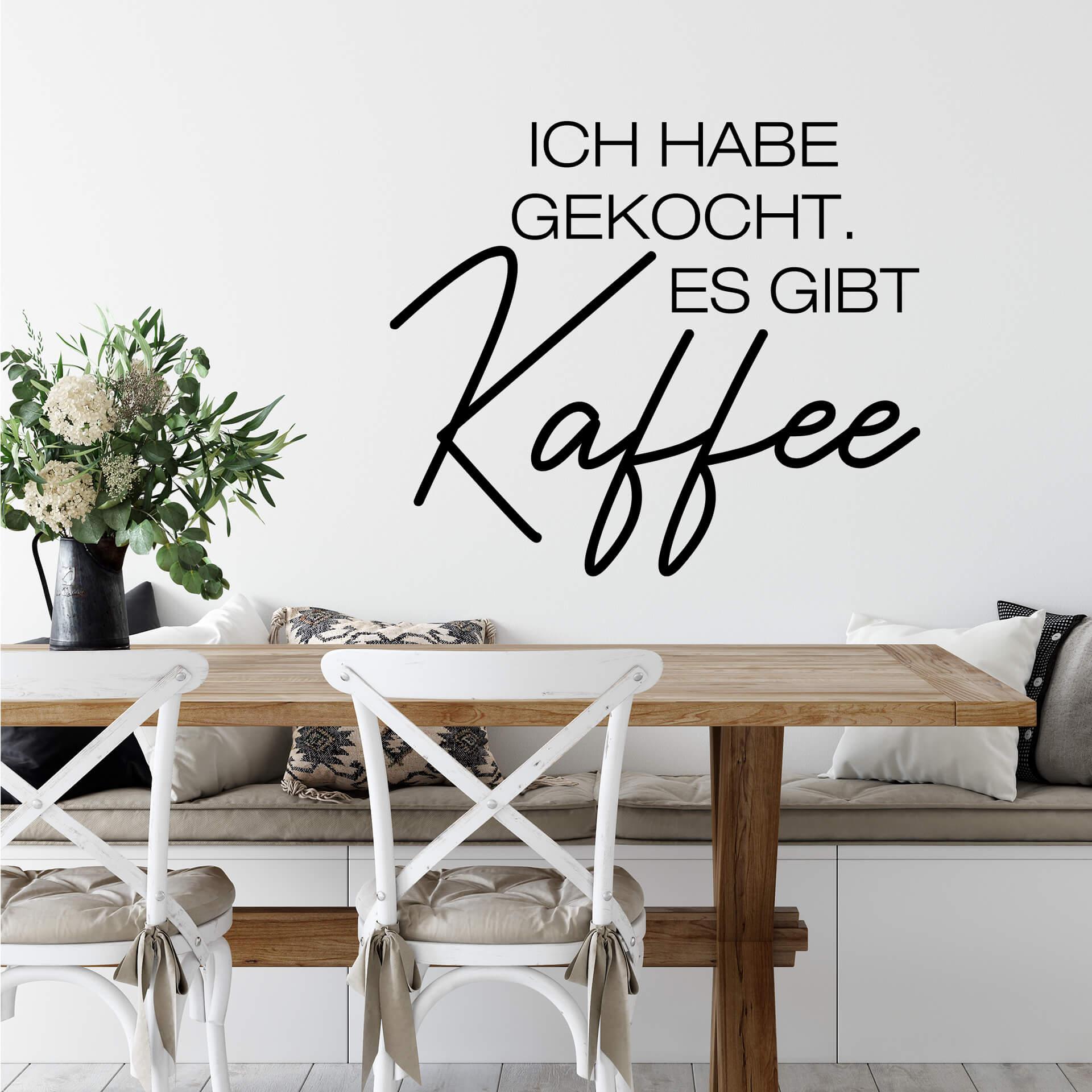 Wandtattoo Es gibt Kaffee