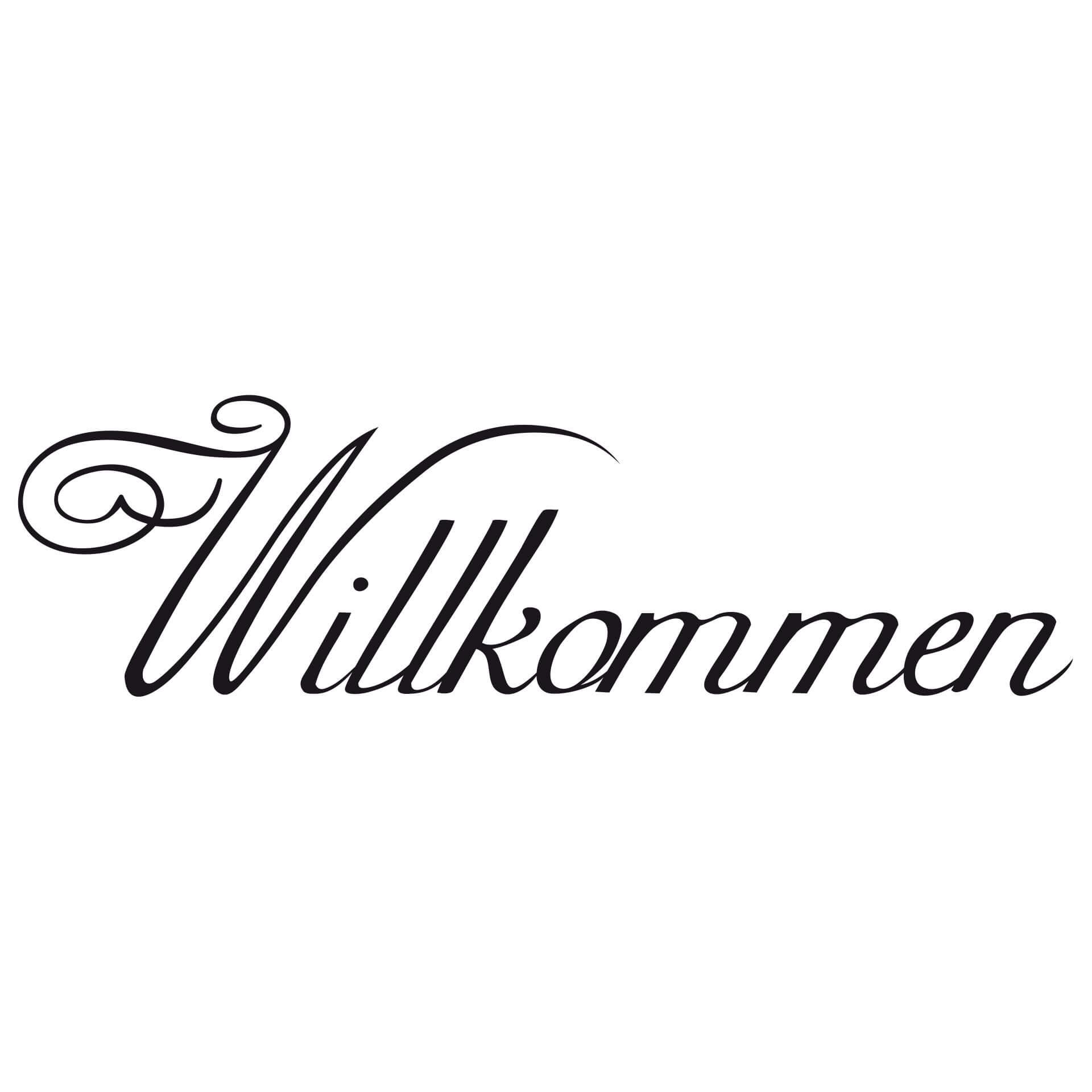 Wandtattoo Willkommen + 5 Haken