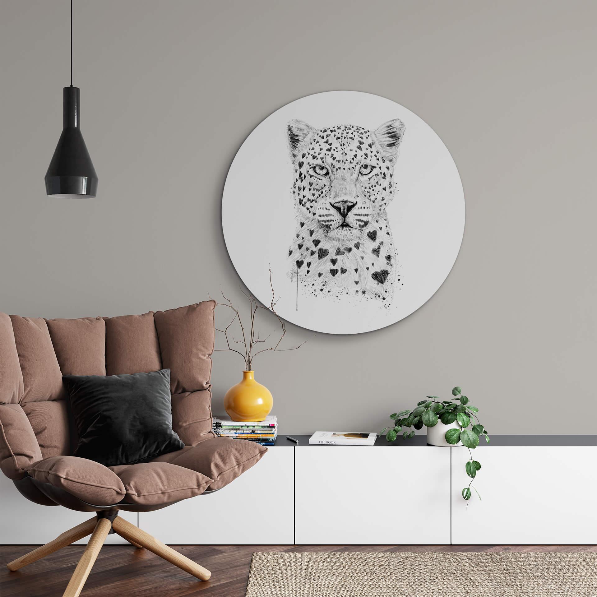 Wandcirkel Solti - Loving Leopard