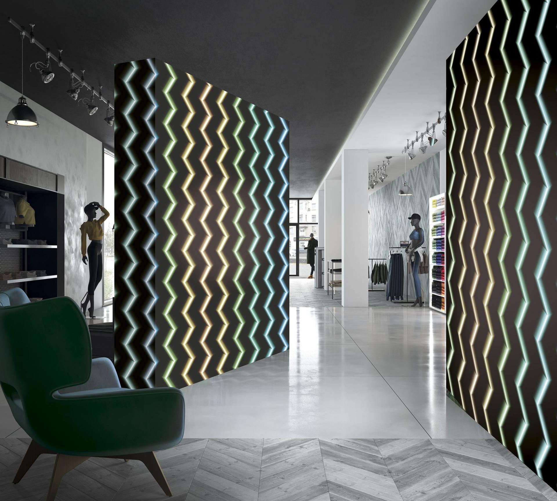 Fotobehang met illustratie effect, zwart grafisch 2.70 x 1.06 m