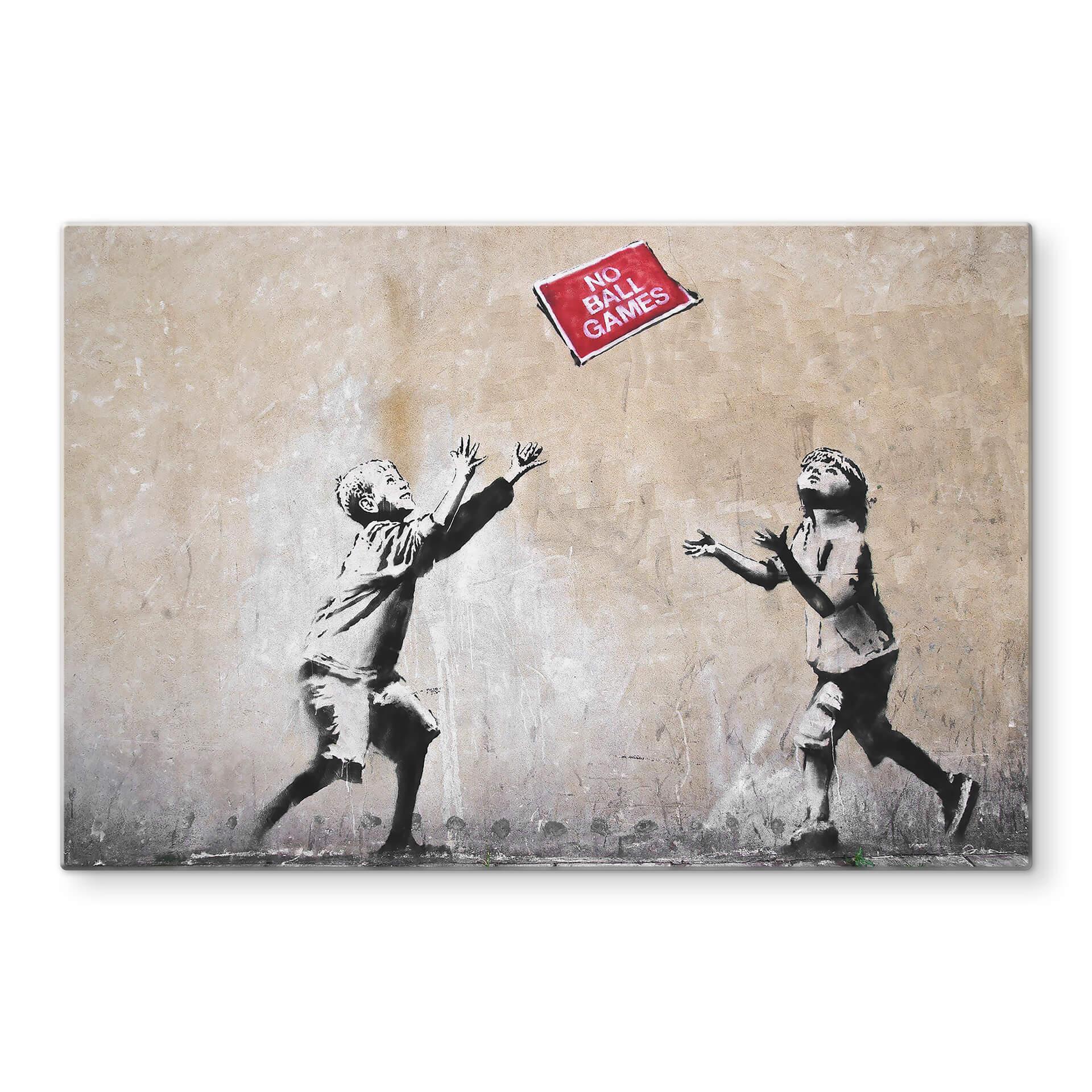Glasbillede - Banksy - No Ball Games