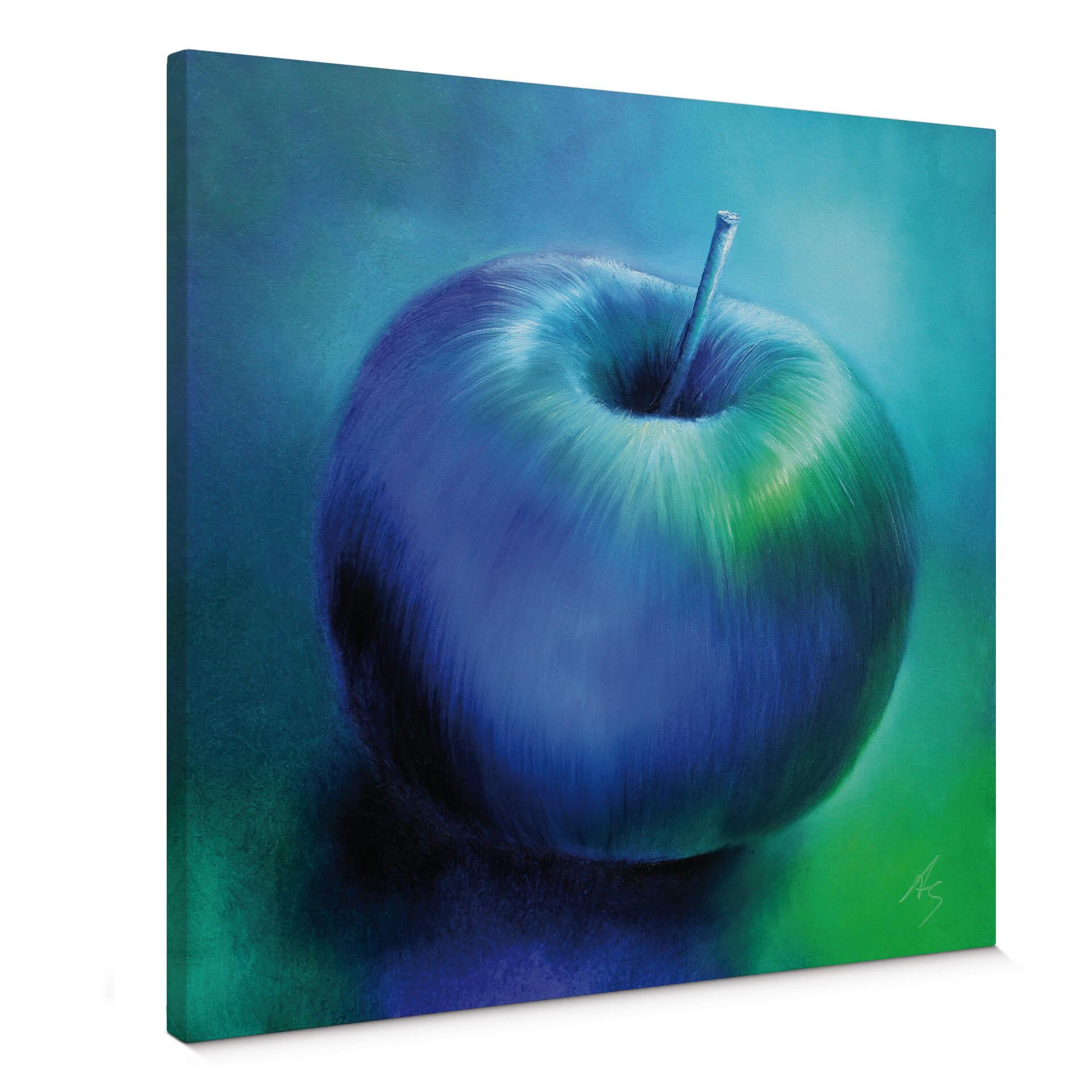 Canvastavla Schmucker - Blått äpple