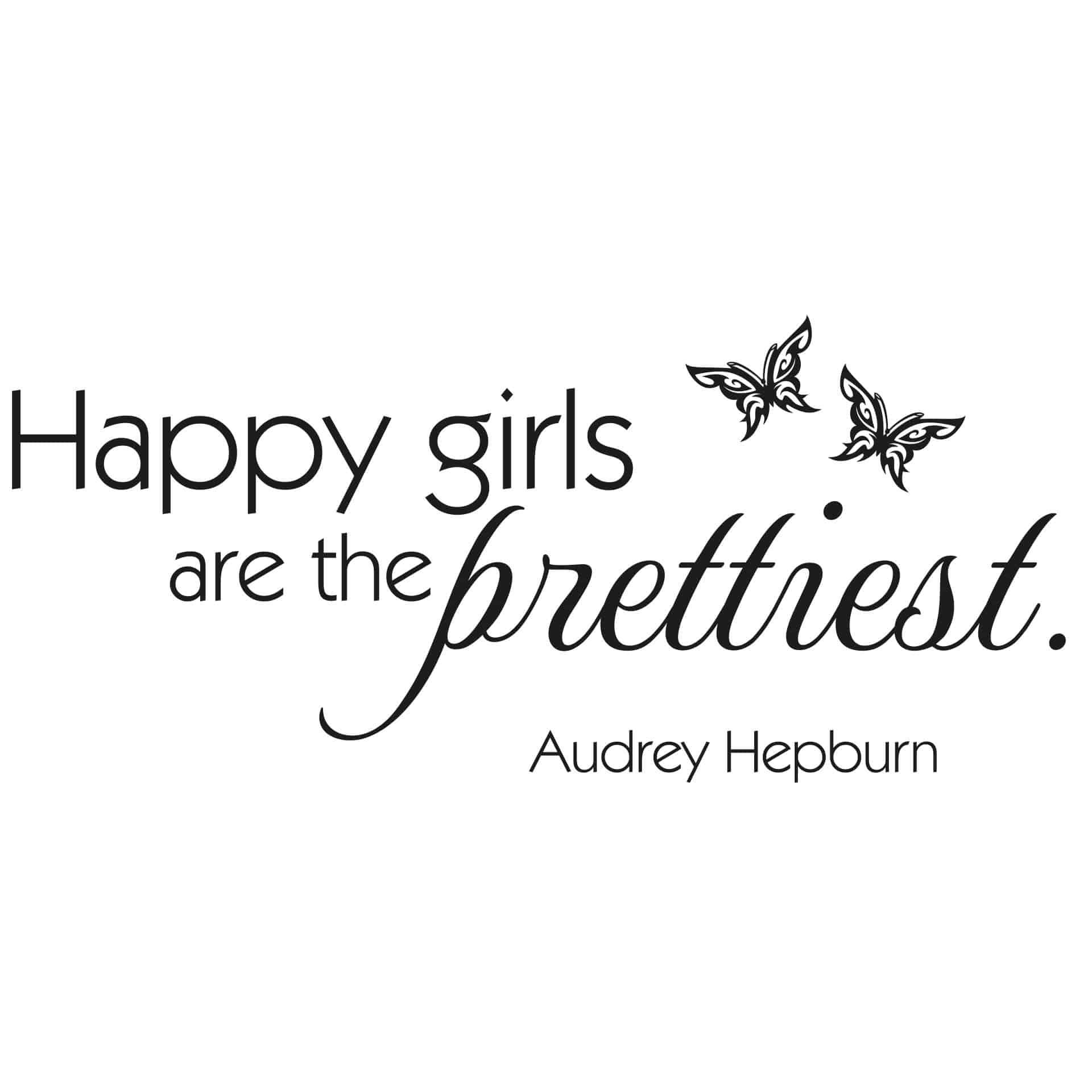 Wallsticker -  Happy girls are 03