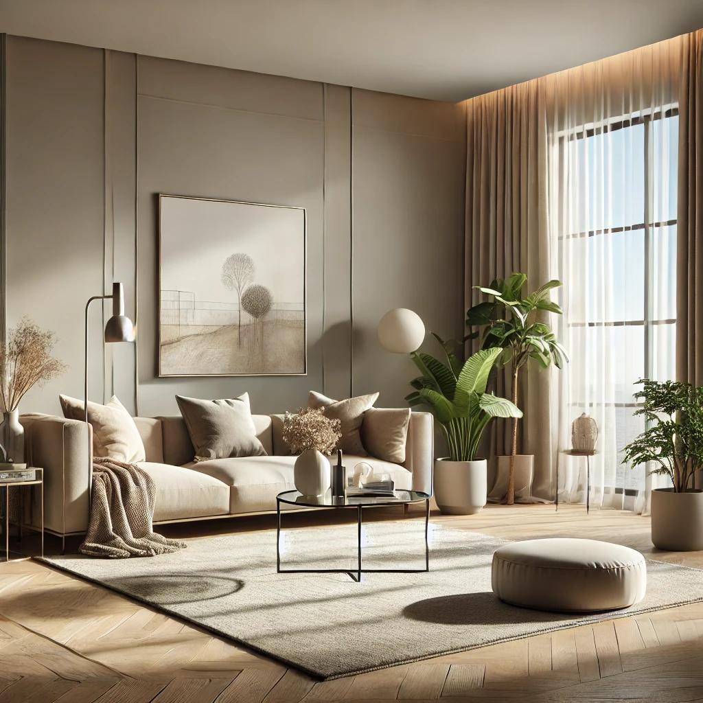 Pintura interior satinada topo I Estética Ajwain | Creación de un ambiente de discreta elegancia | L