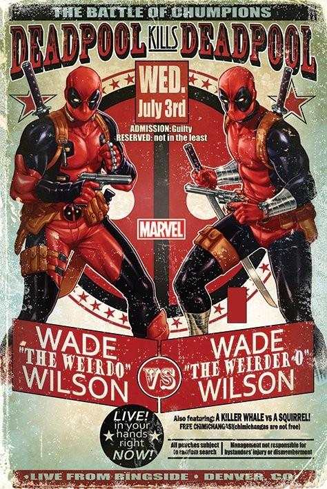 Poster, film poster Deadpool - Wade vs Wade 61x91,5 cm