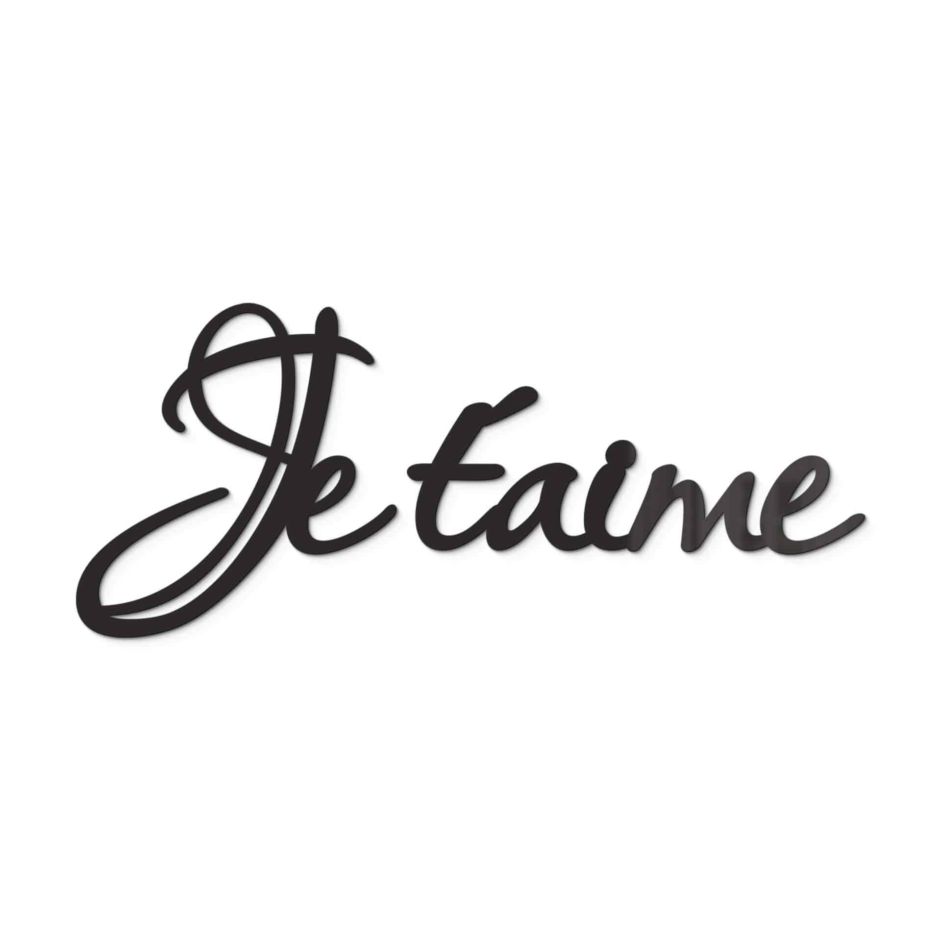 Acrylbuchstaben Je t'aime