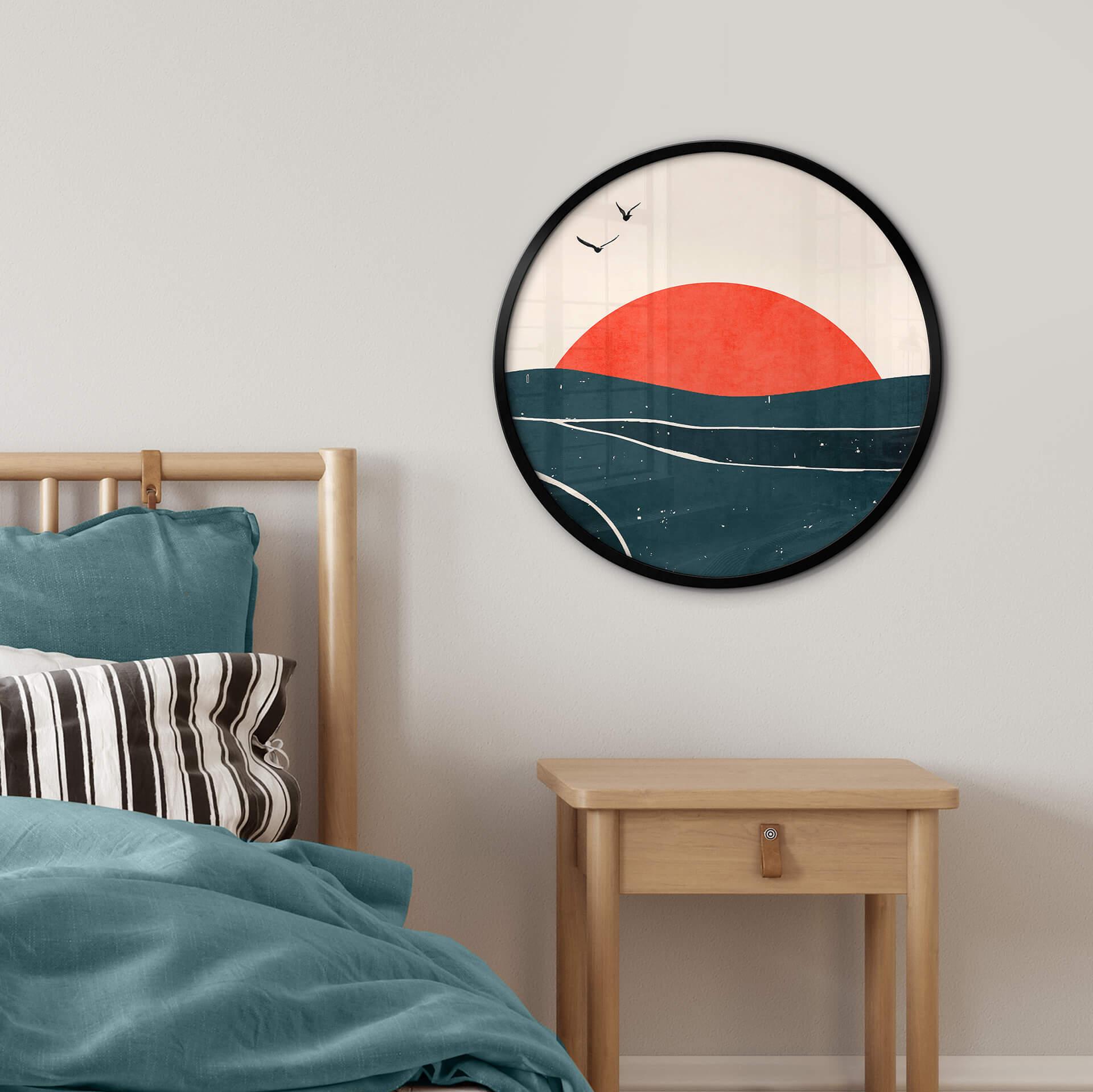 Plakat Kubistika - Sunset and Birds