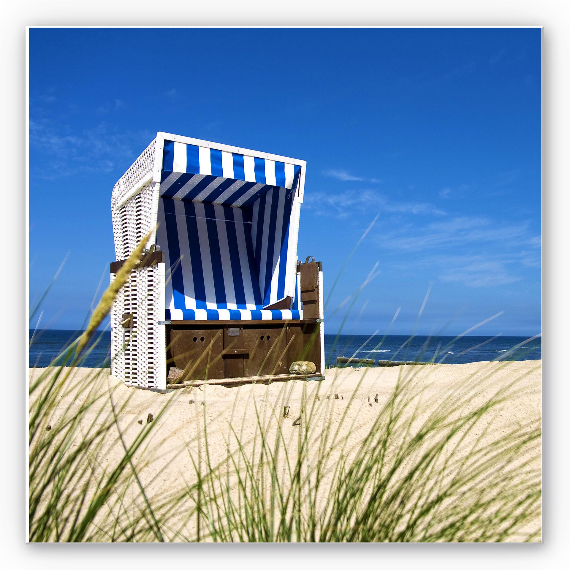 Wanddecoratie Strandstoel - vierkant
