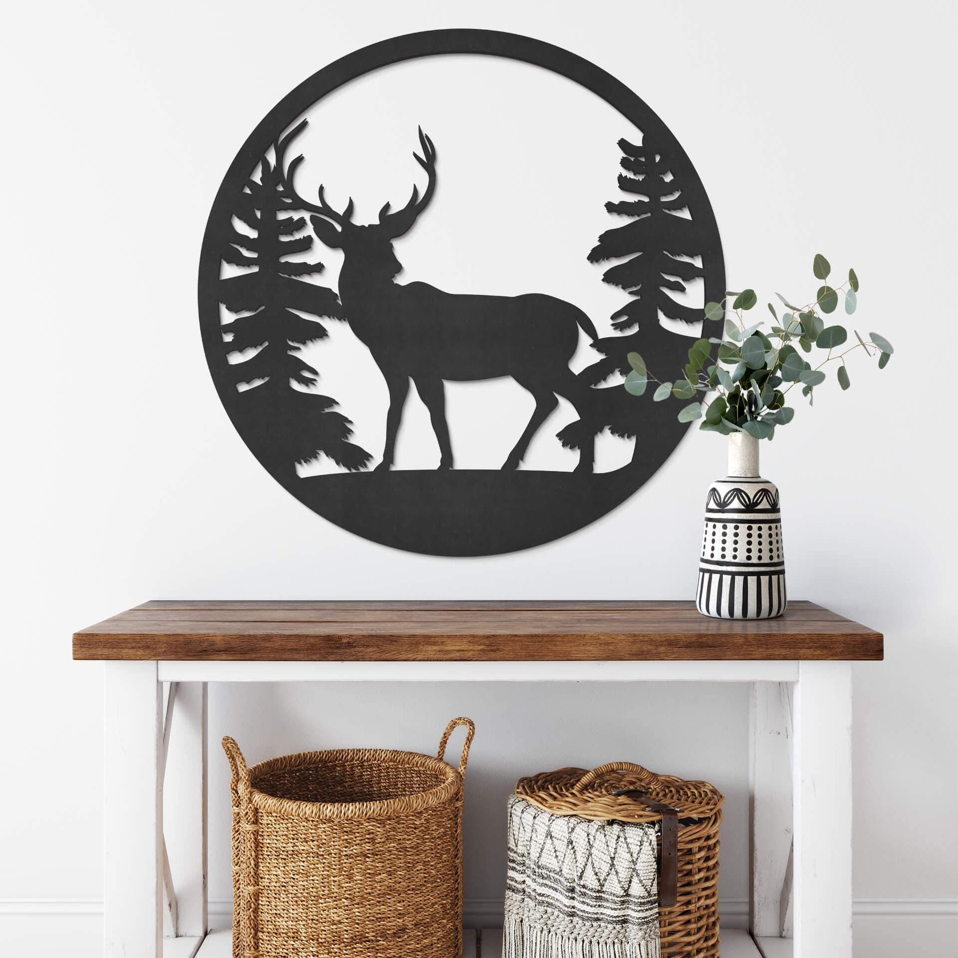 MDF - Decoración en madera - Ciervo en el bosque