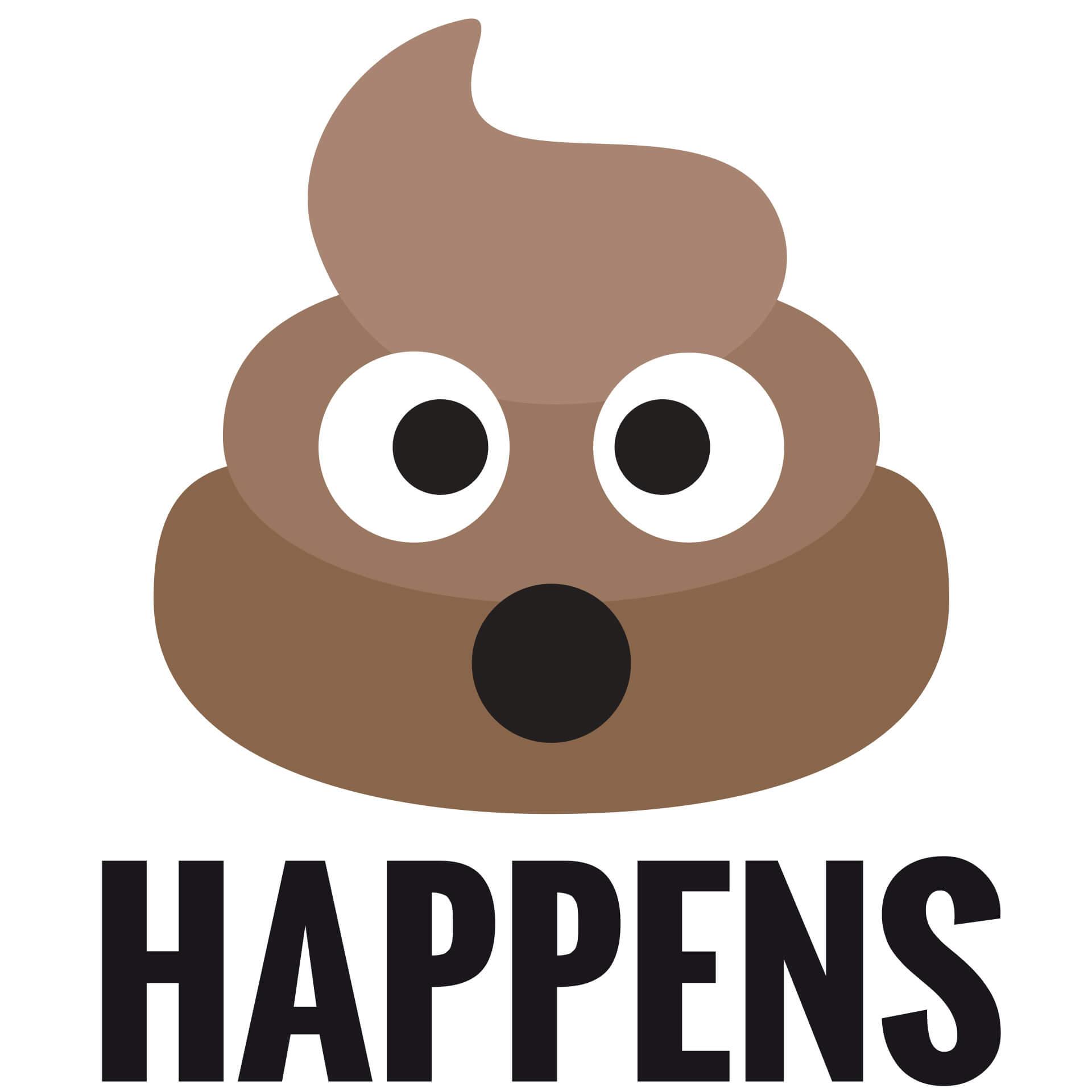 Wandtattoo Emoji Shit Happens