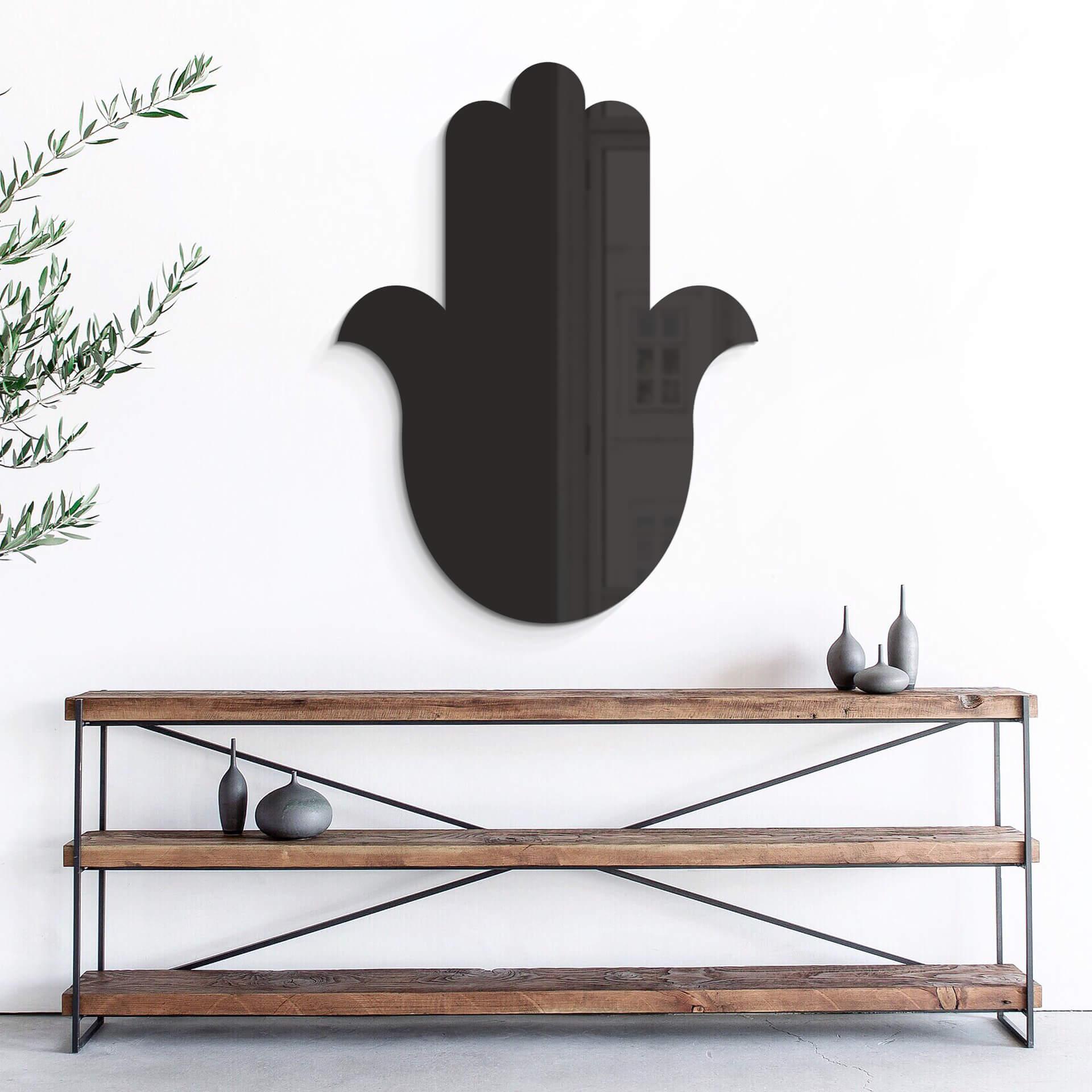 Acrílico decoración yoga hamsa mano silueta