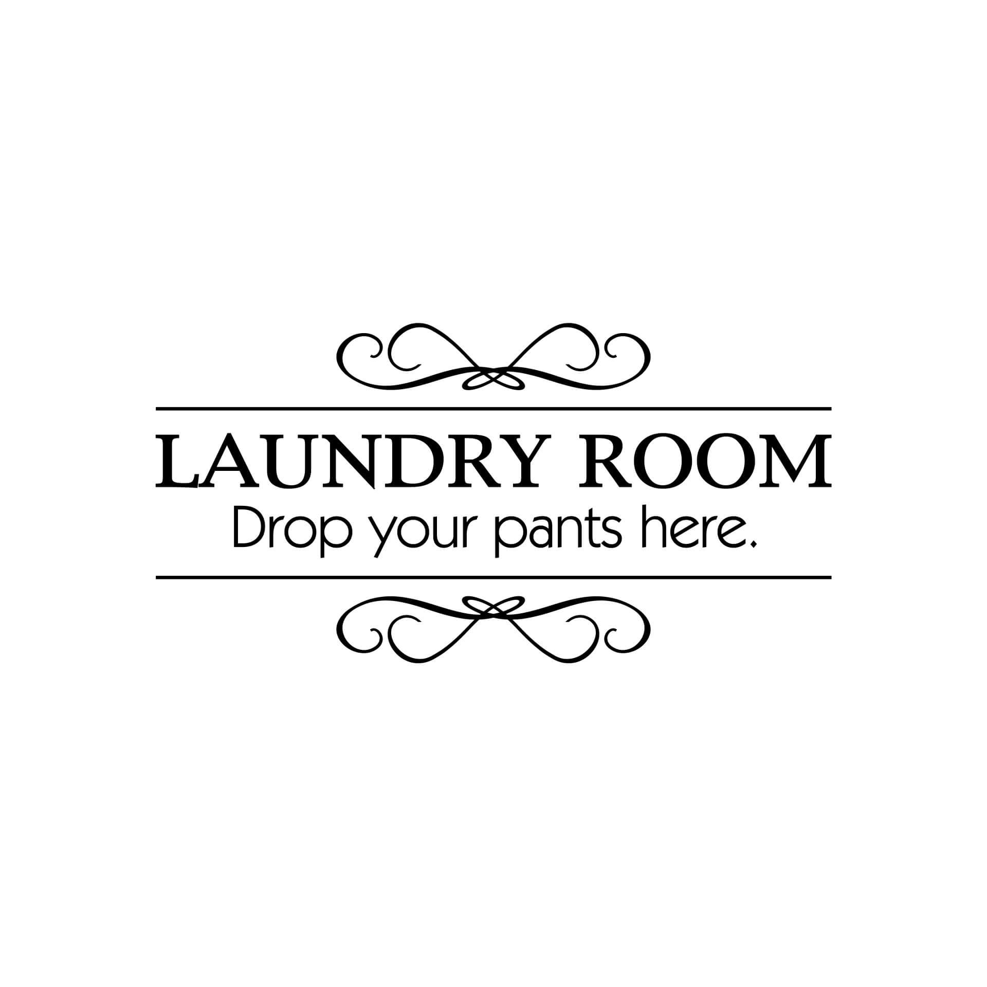 Muursticker Laundry Room
