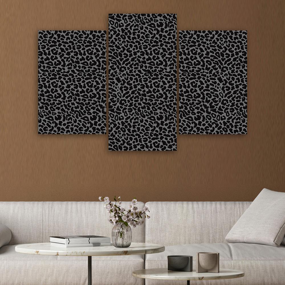 3 stykke lærredsprint, Leopard Leopard Pels Patches Mønster