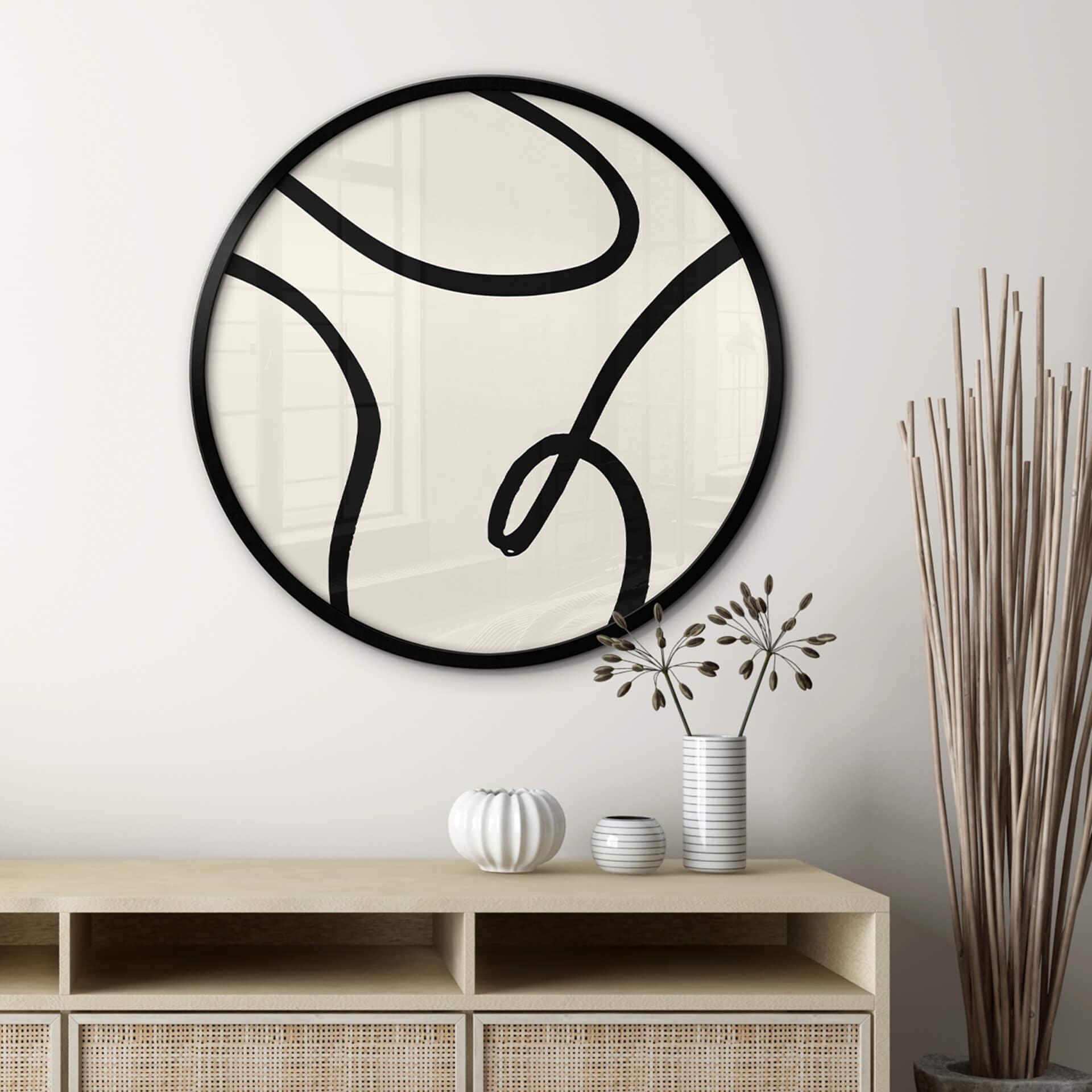 Plakat 1X Studio - Curvy Abstraction - okrągły