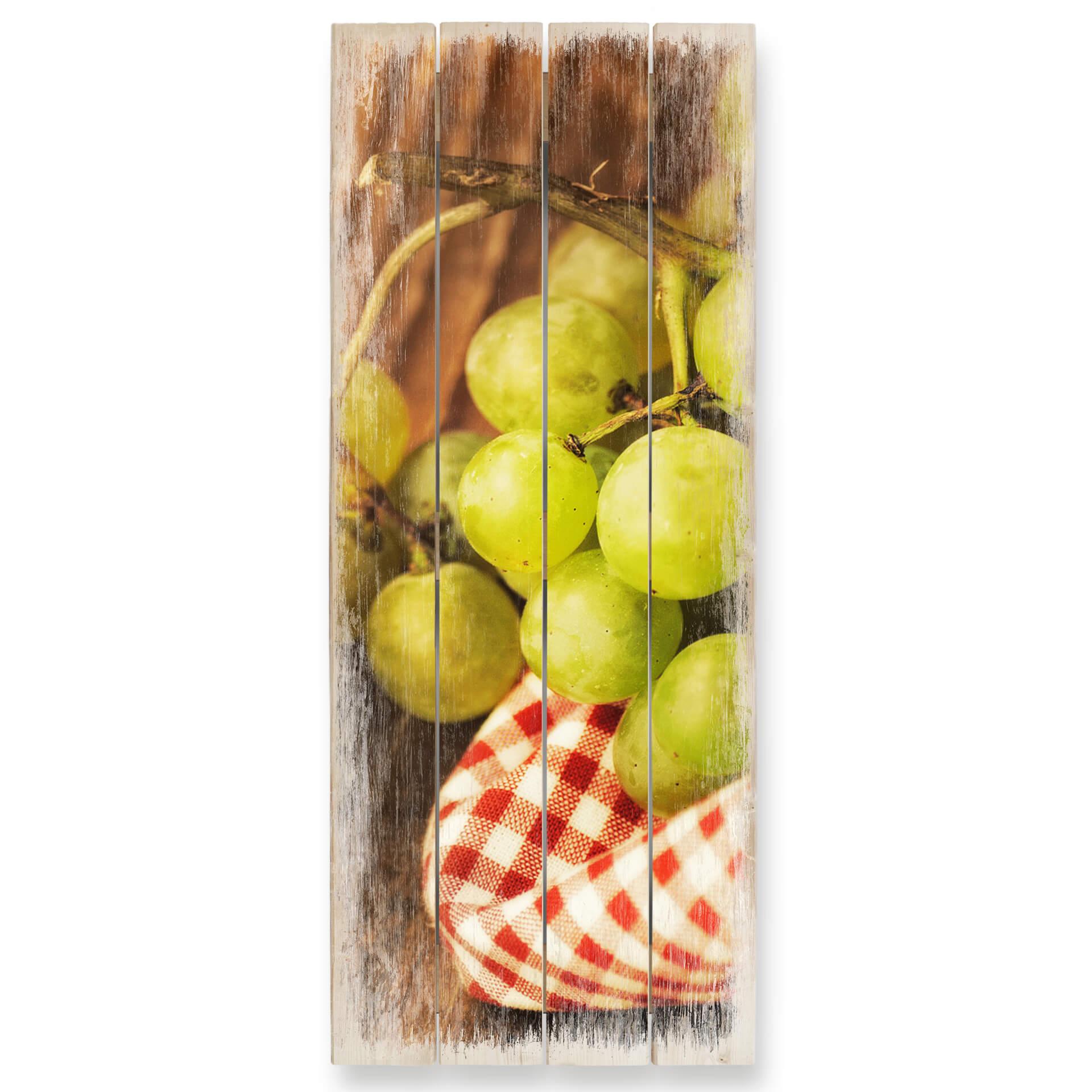 Cuadro de madera uvas dulces - Panorama