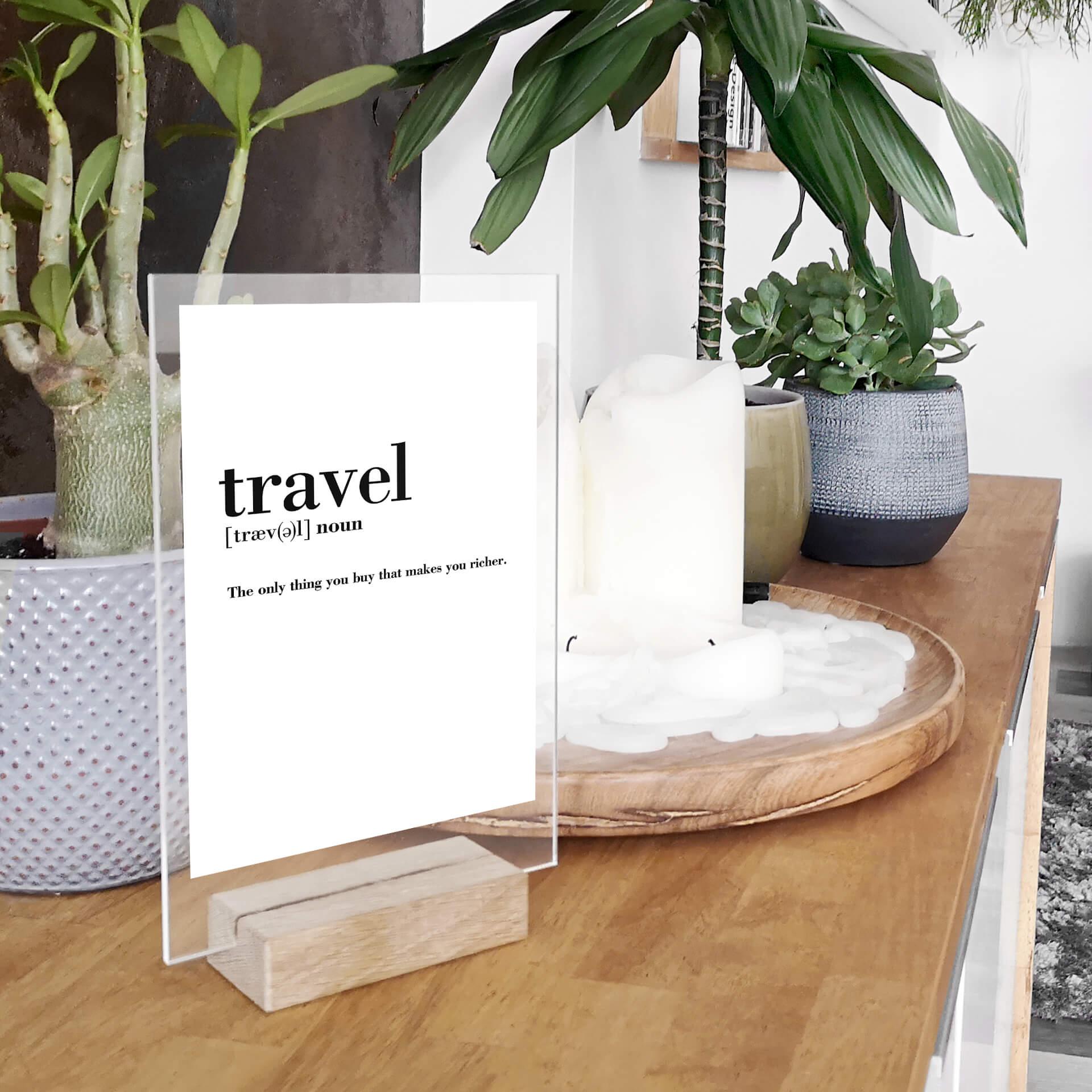 Tischaufsteller Grammatik - Travel