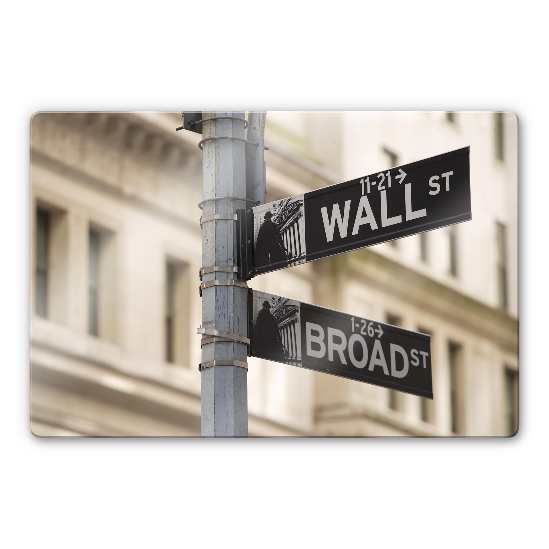 Tableau en verre - Wallstreet