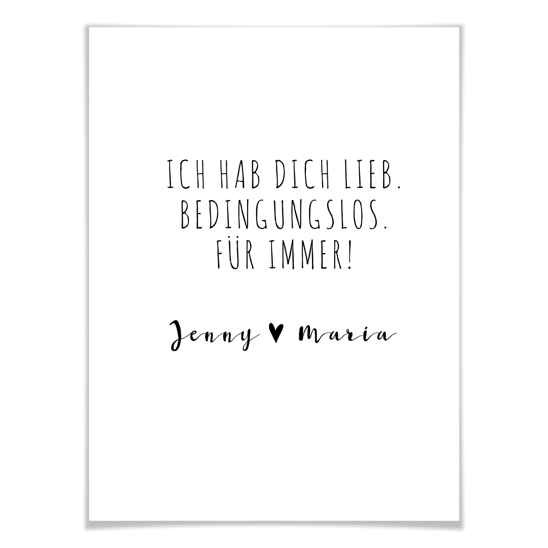 Poster Wunschtext - Beste Freunde