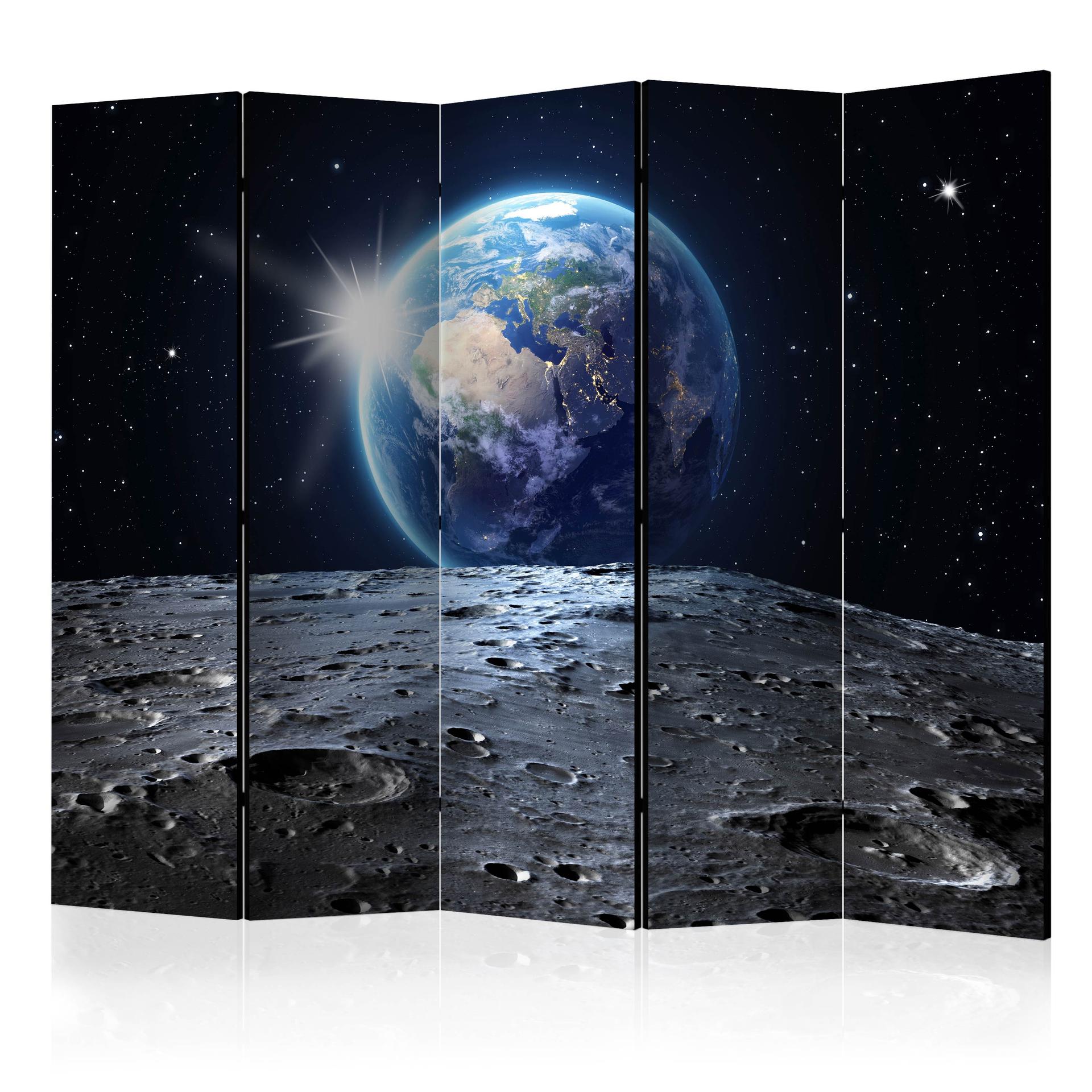 Kamerscherm - Uitzicht op de blauwe planeet, 3-delig