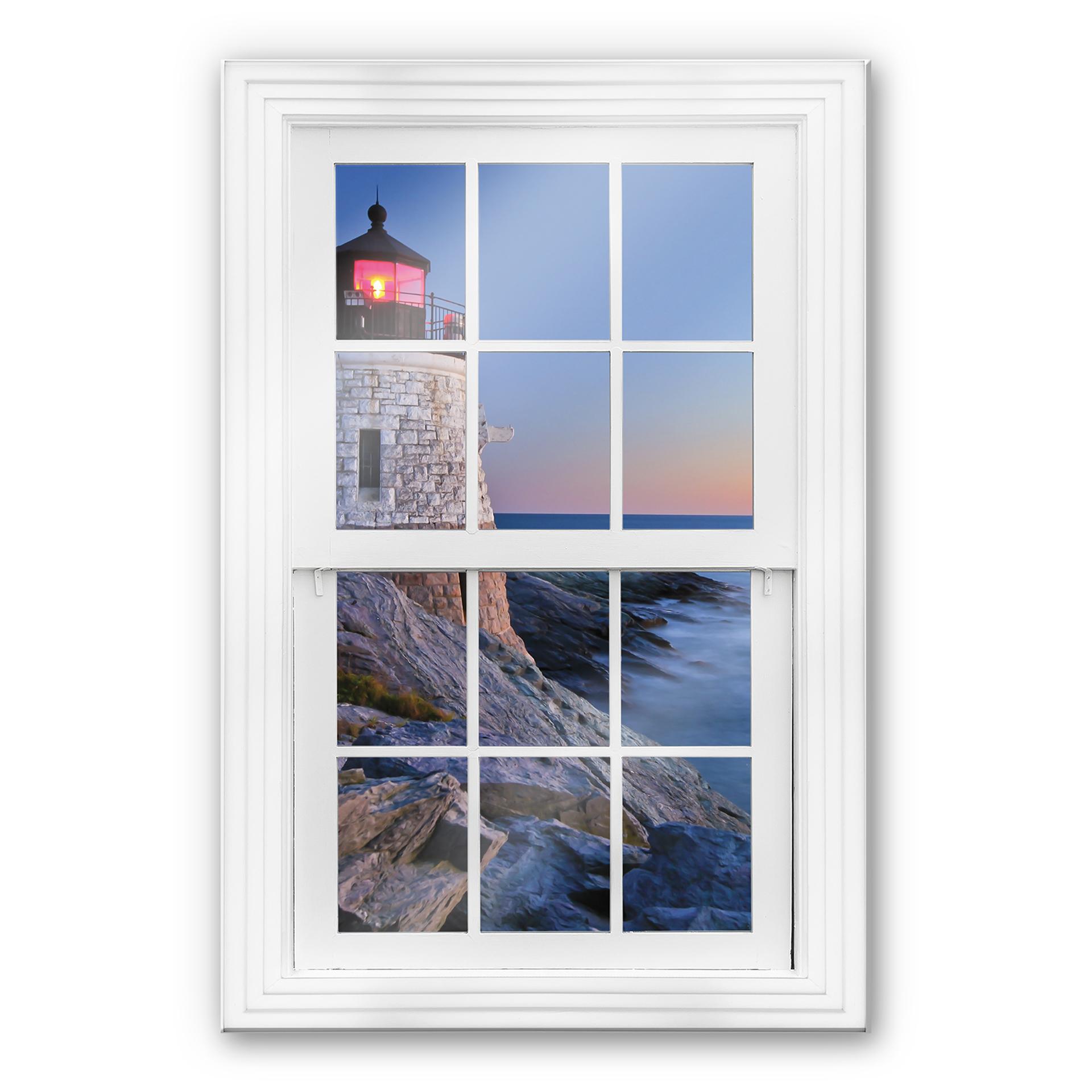 Trompe L'oeil op glas - Vuurtoren