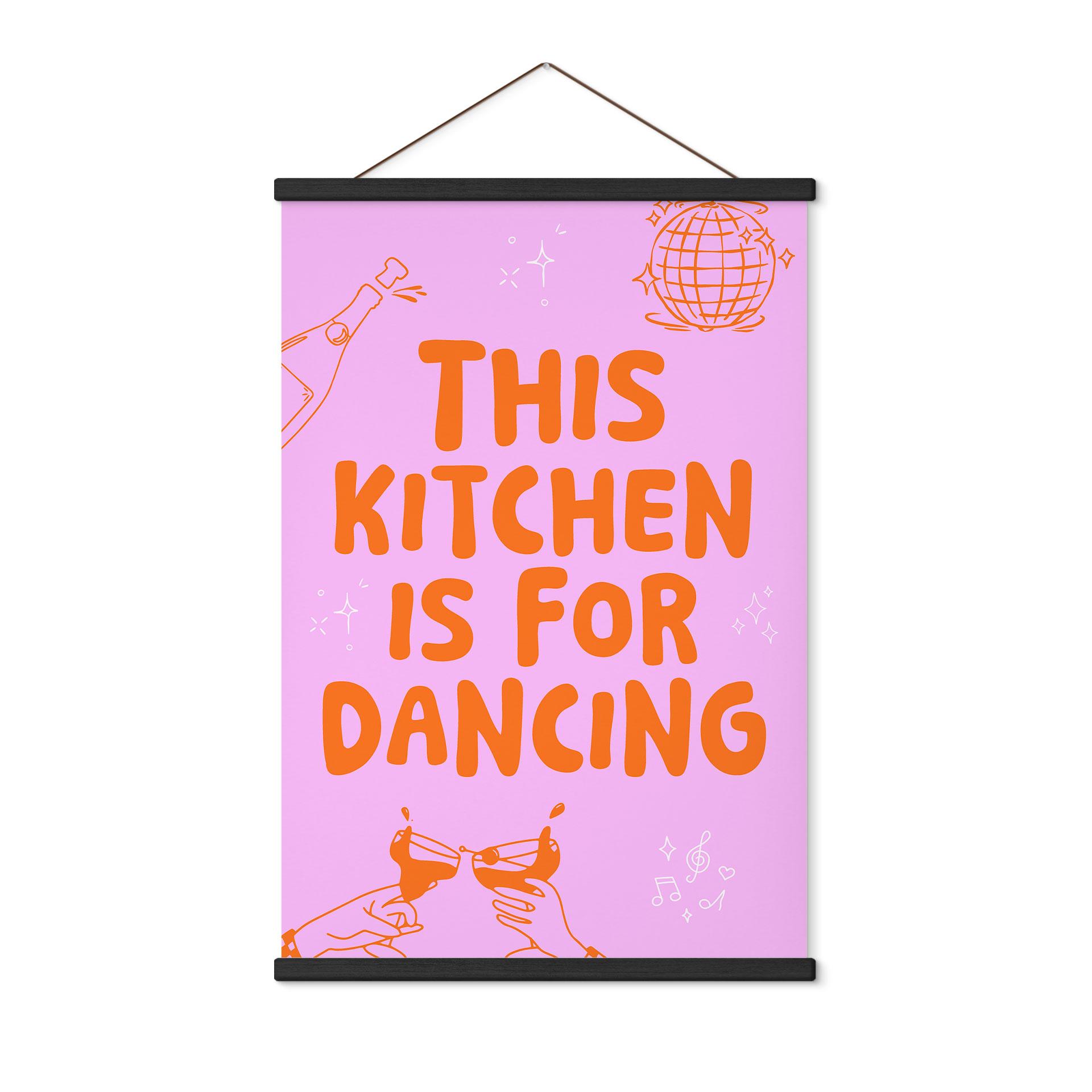 Tekstil plakat Dette køkken er til at danse i - Ohkimiko