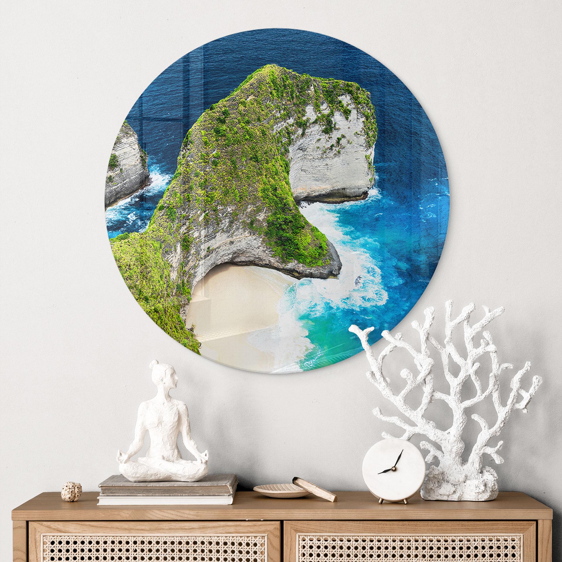 Glasbillede - Klippekyst af Nusa Penida - Hugonnard - Rund