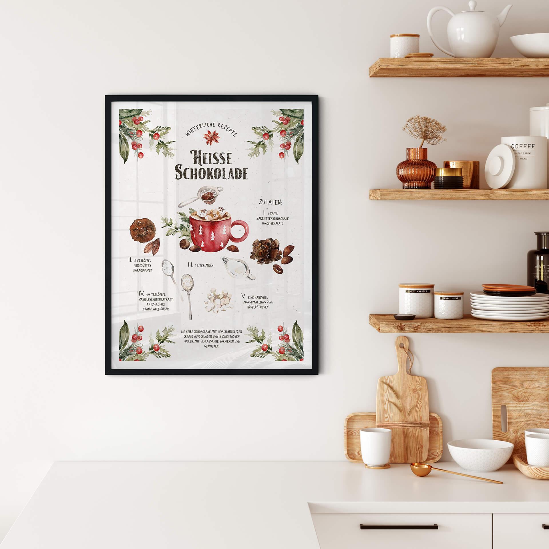 Poster Heiße Schokolade Rezept