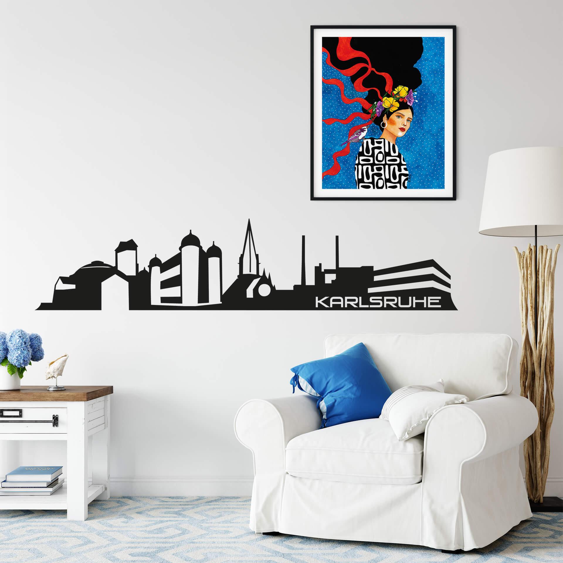 Wandtattoo Karlsruhe Skyline