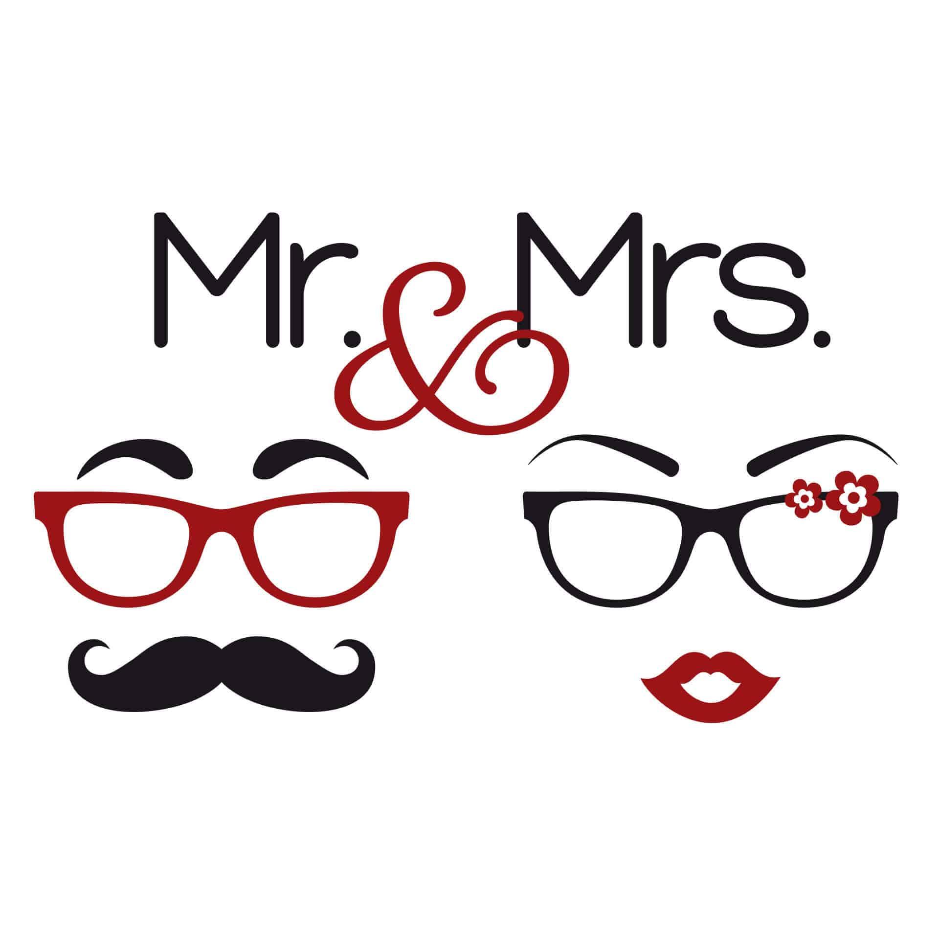 Adesivo murale -  Mr. & Mrs. Hipster