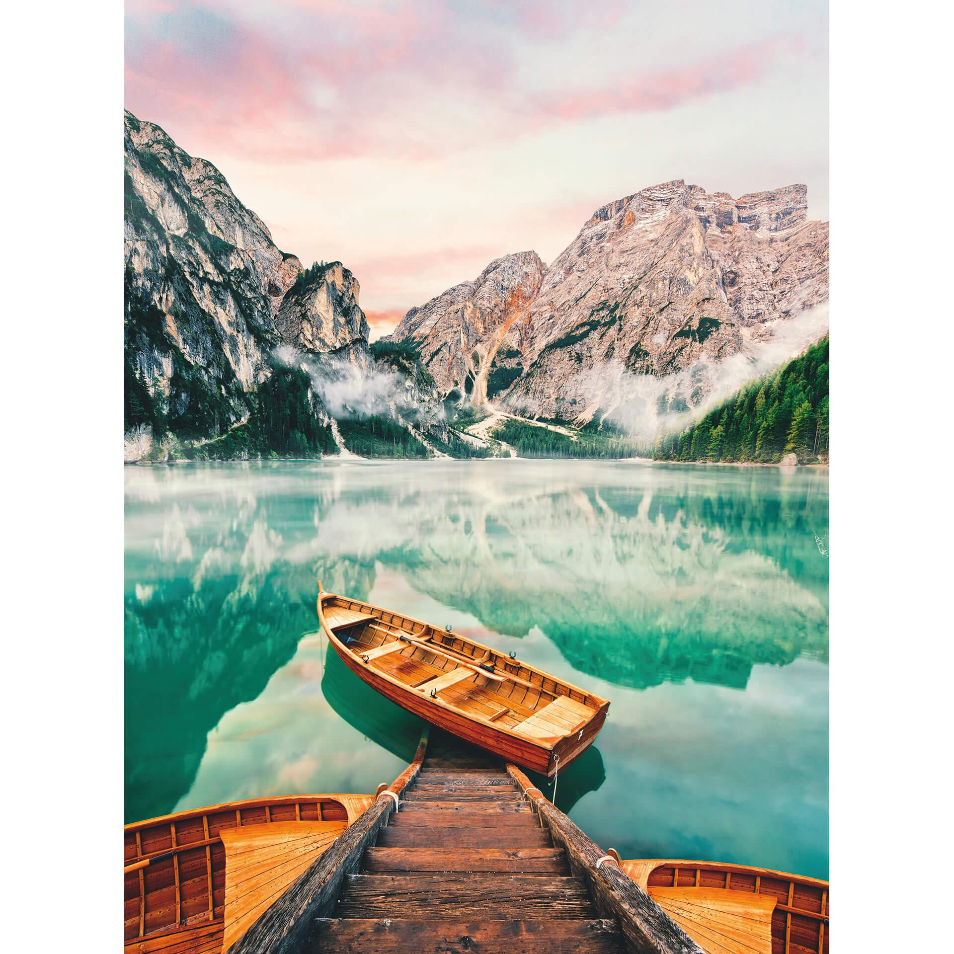 Fotobehang Lago die Braies