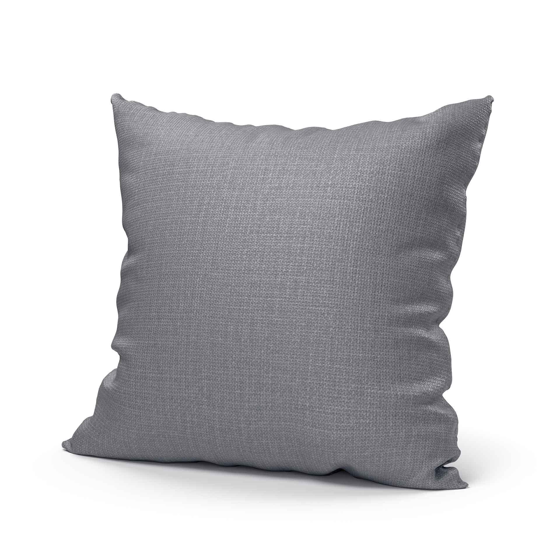 Uni Kissenhülle in silber in 40x40 cm