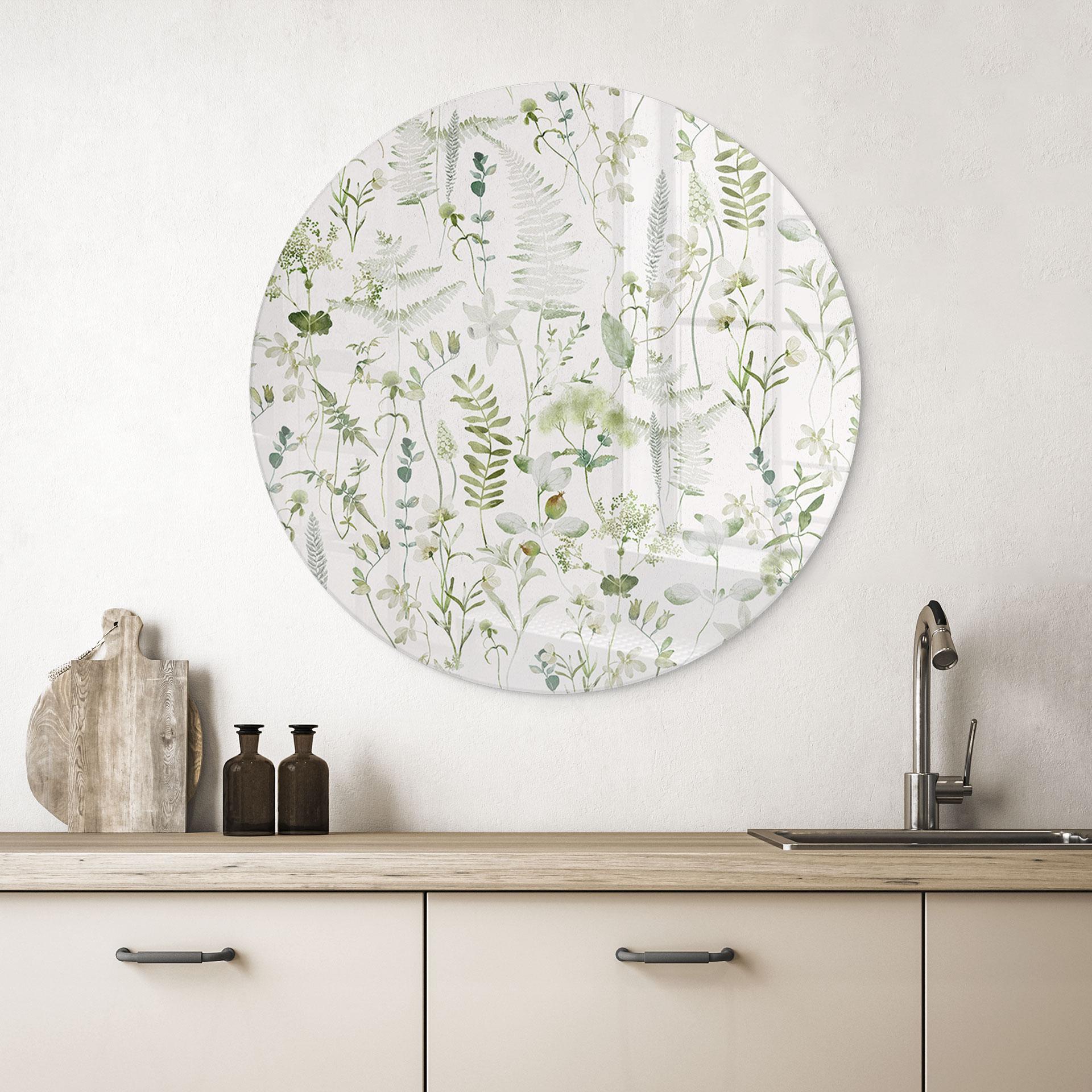 Stampa su vetro Erbe e fiori di campo - UN Designs