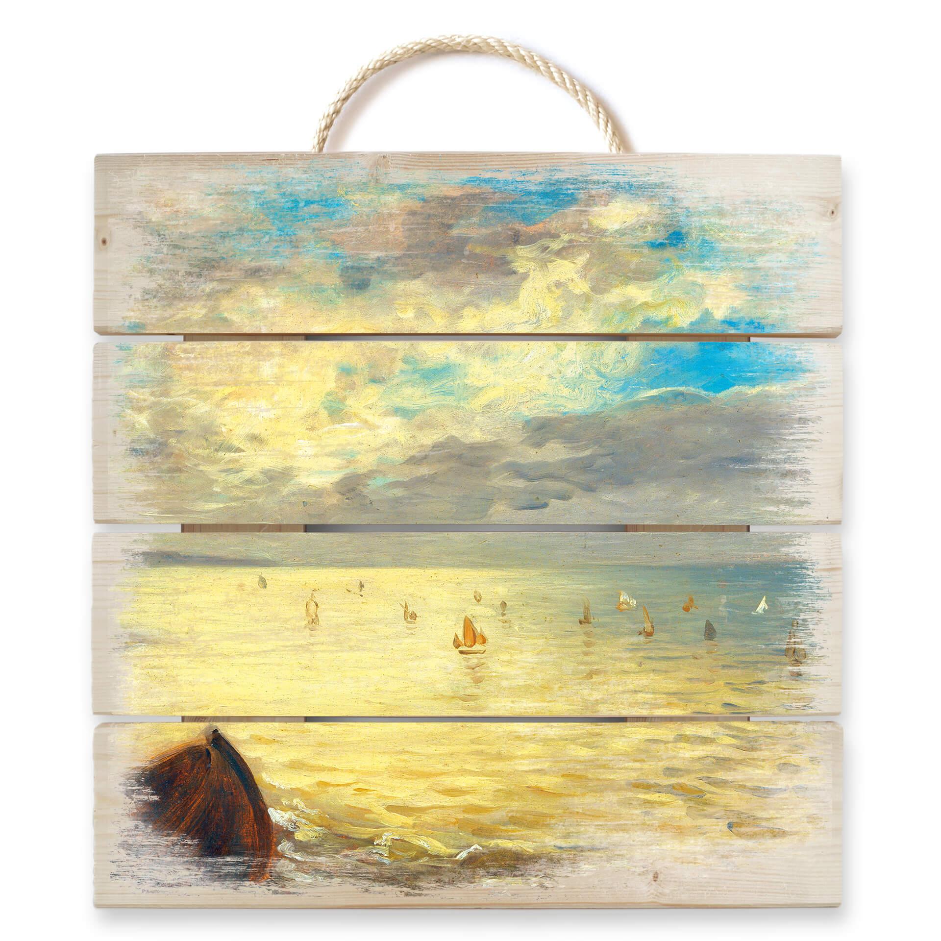 Obraz drewniany Delacroix - Morze - 40x41,5 cm