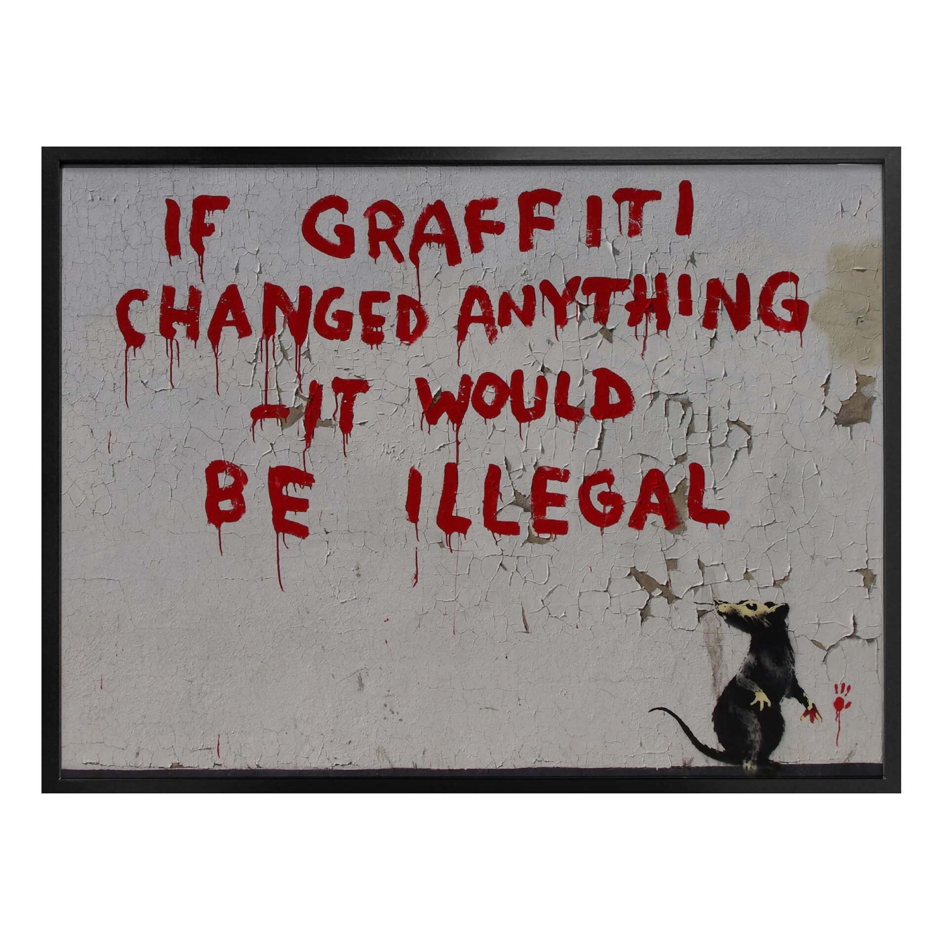 Plakat Banksy - If graffiti changed anything