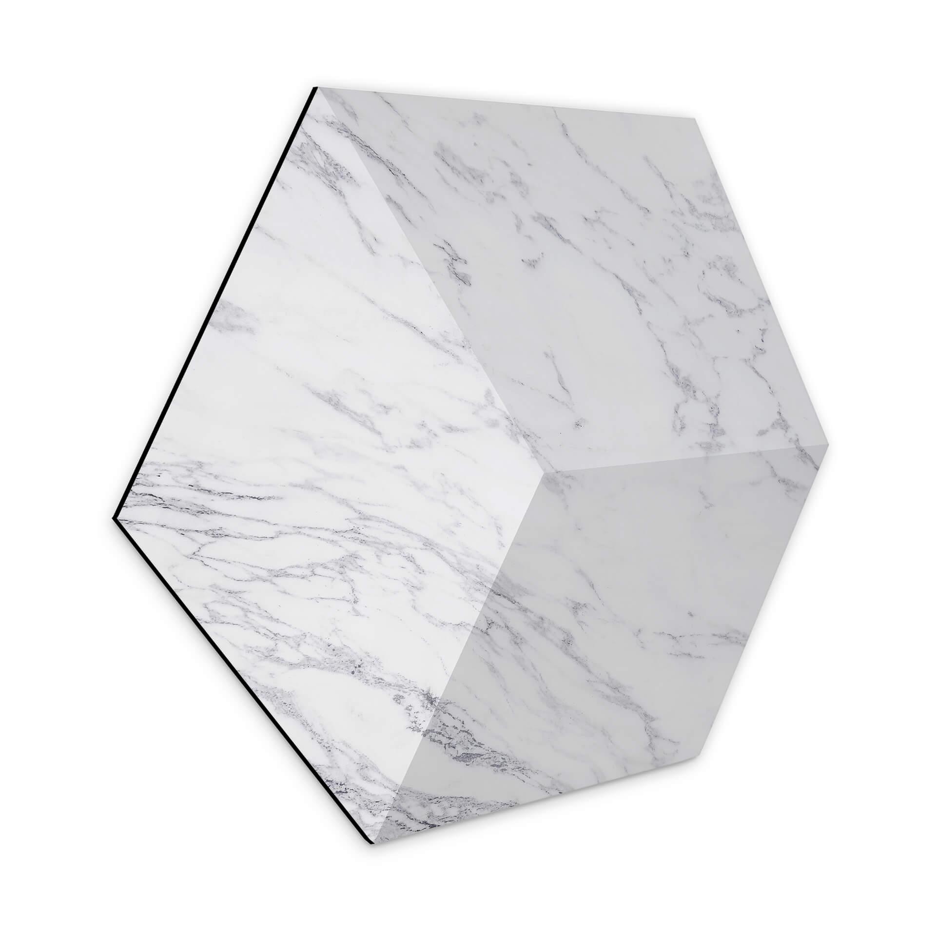 3D Hexagon Alu-Dibond - Marmor 04