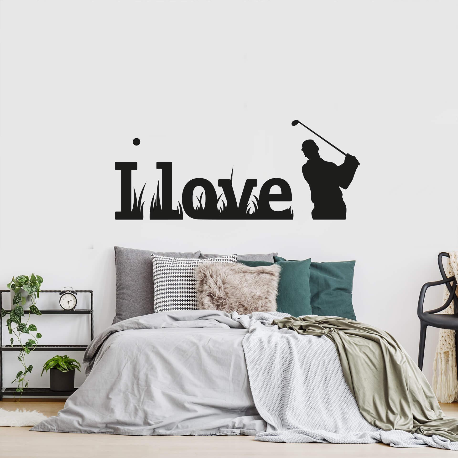 I love golf wallsticker