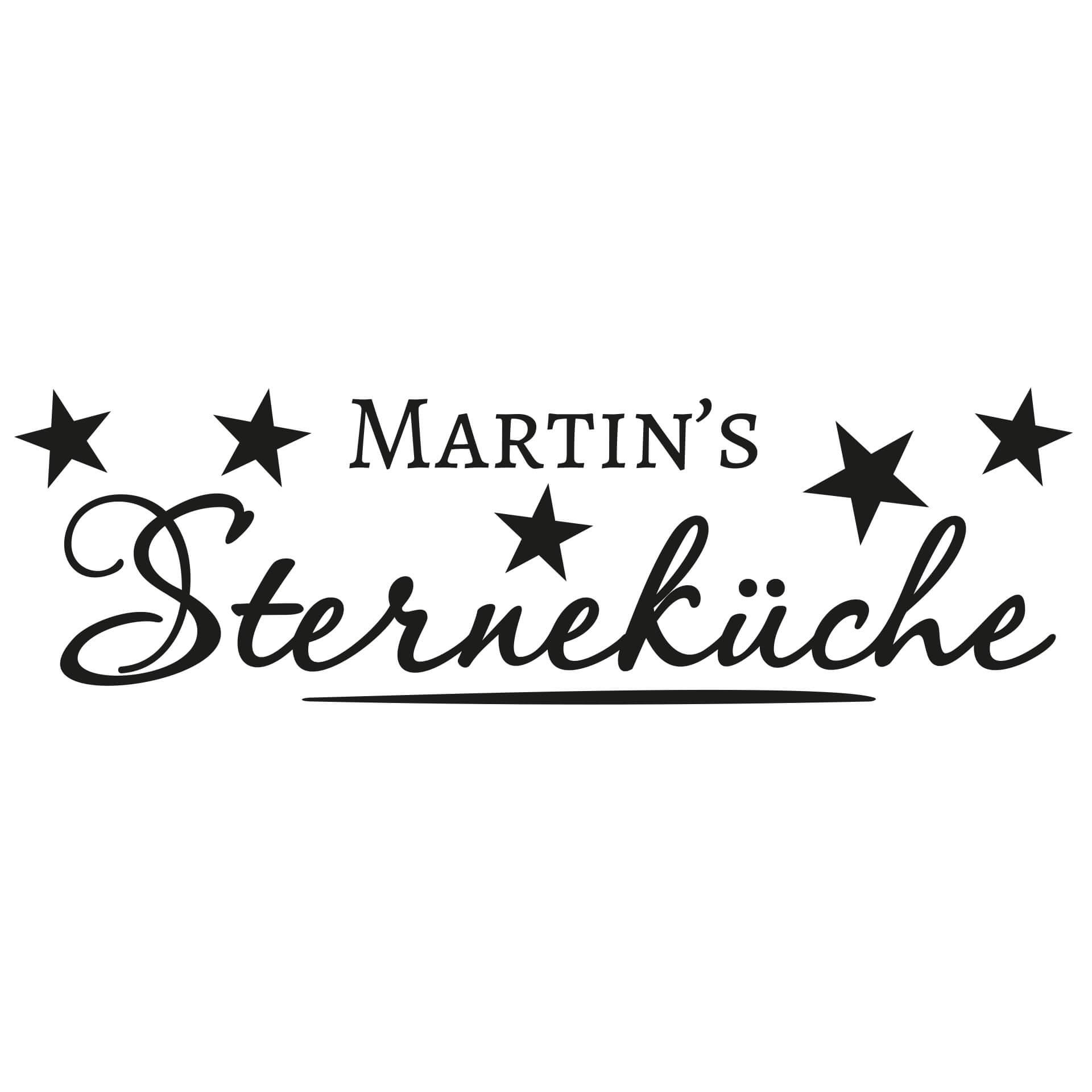 Wandtattoo + Name Sterneküche