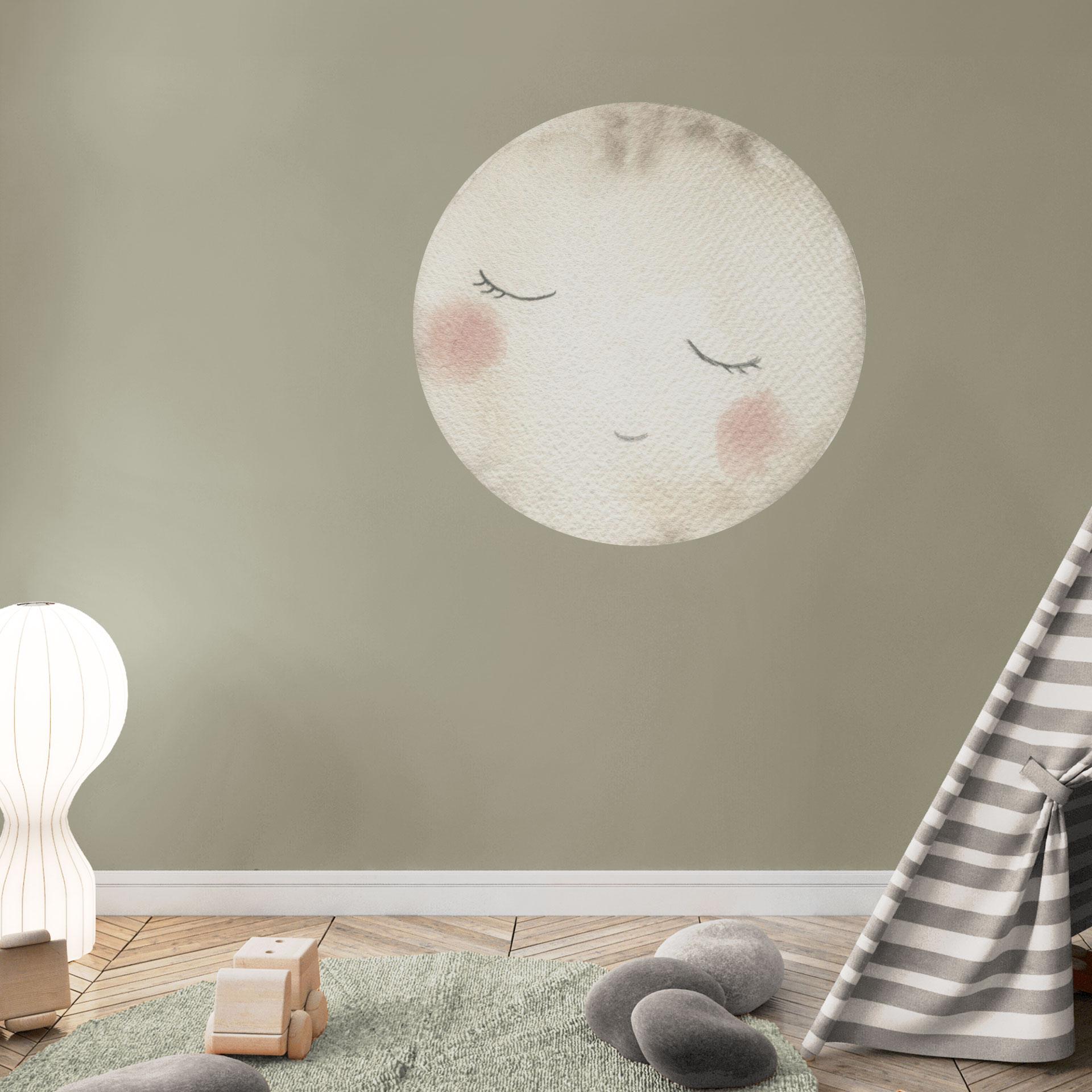 Sovende måne Wallsticker