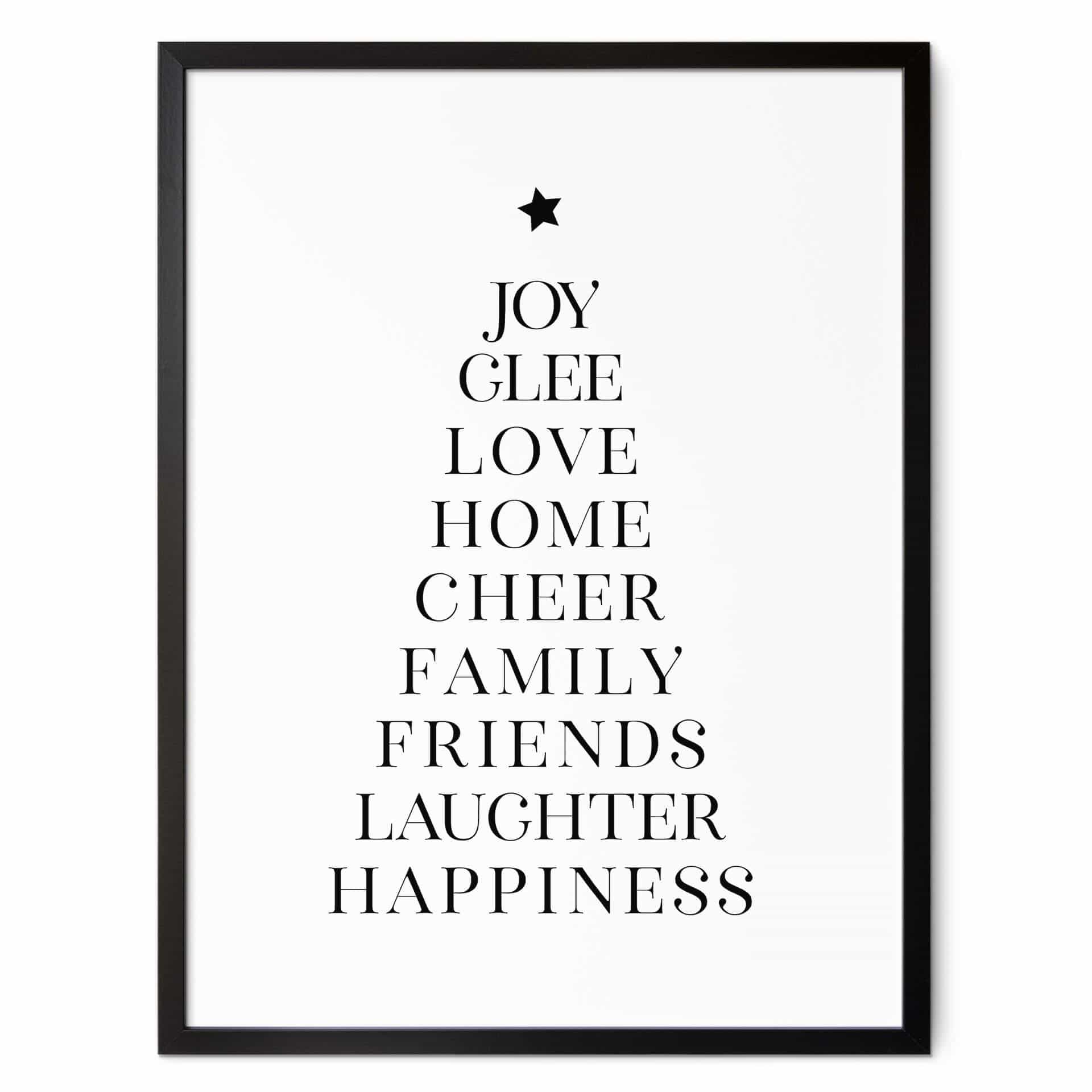 Plakat Blursbyai - Christmas Tree Typography