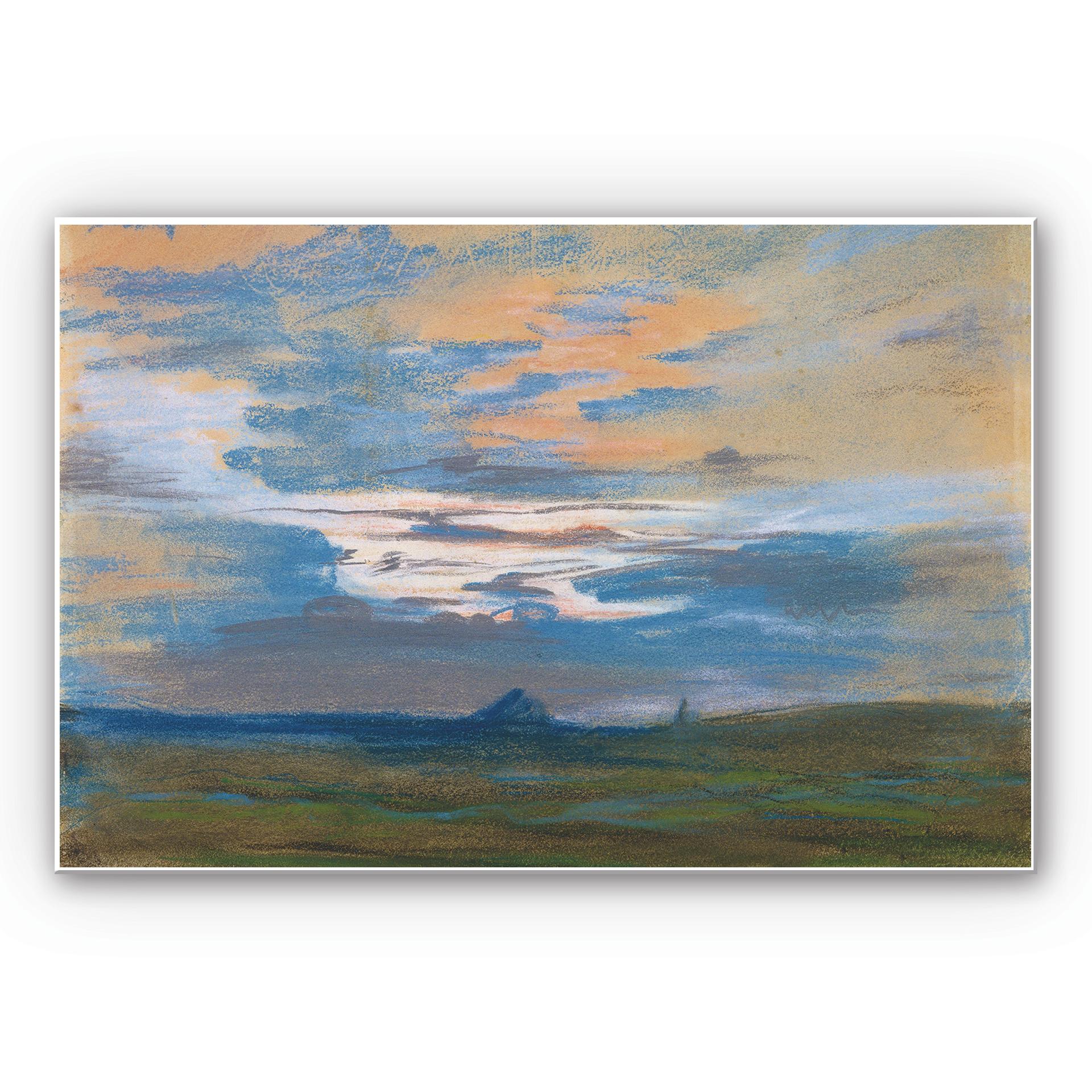 Wandbild Delacroix - Himmelsstudie bei Sonnenuntergang