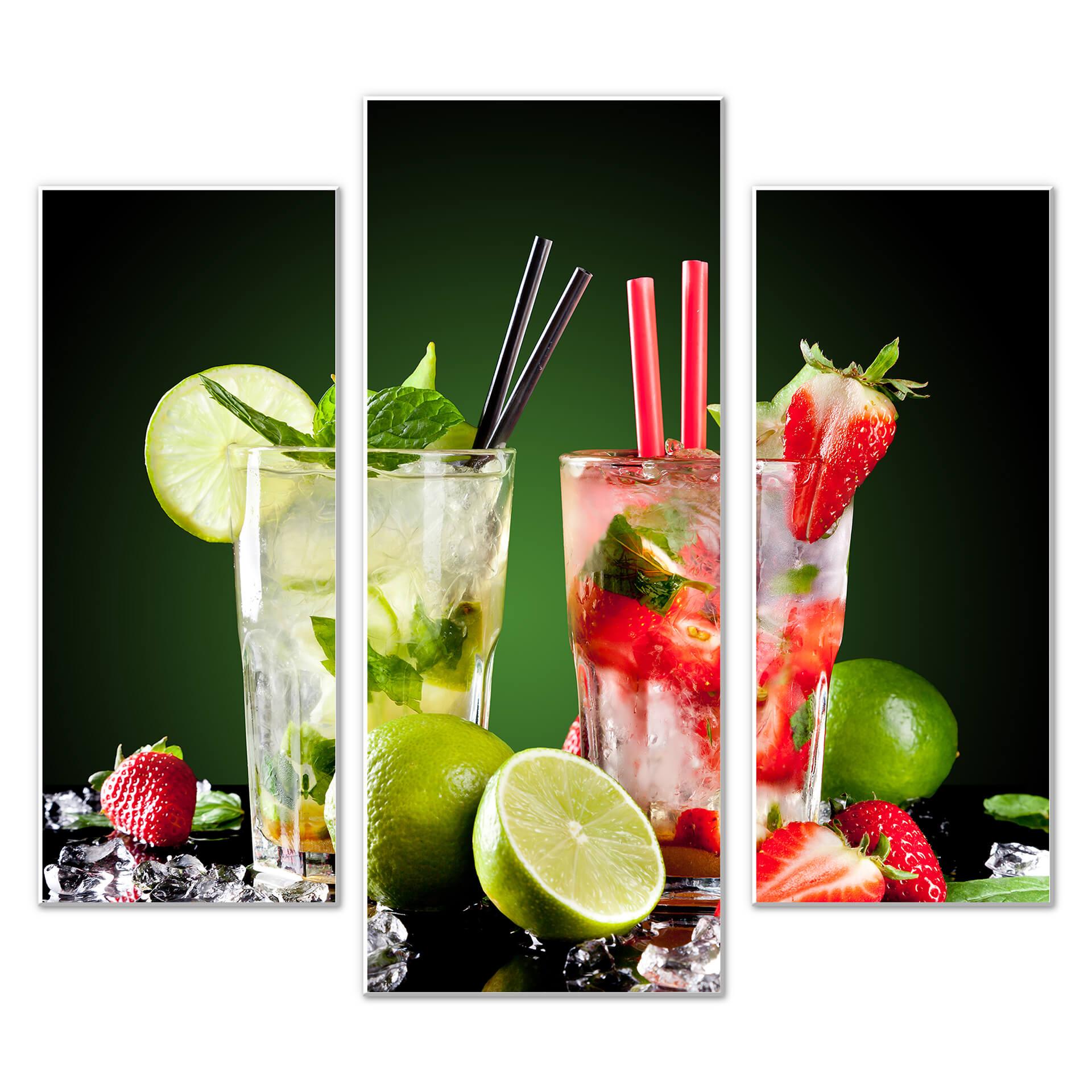 Tableau Forex - Heure du cocktail (tryptique)